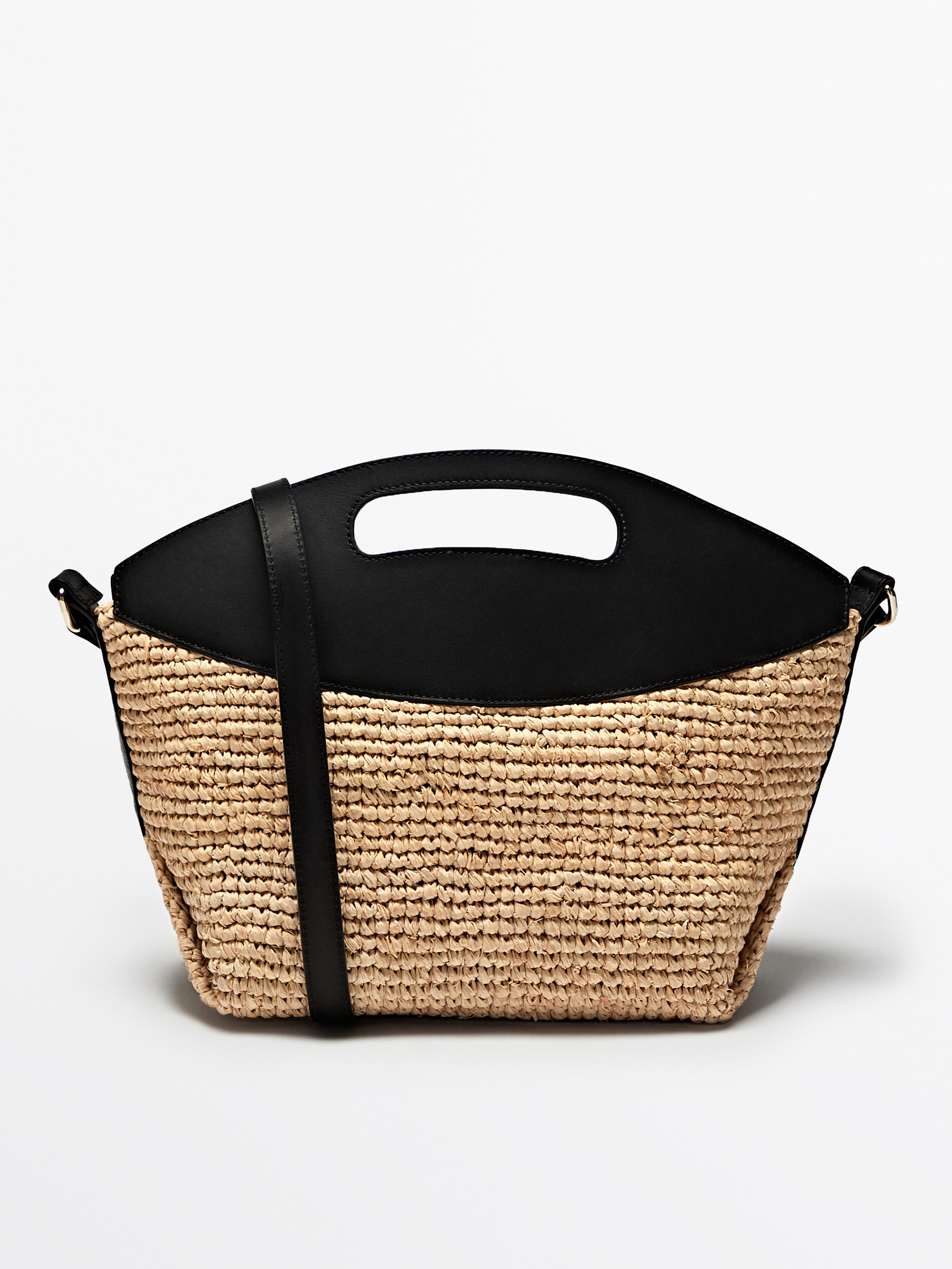 Bolso rafia on sale massimo dutti