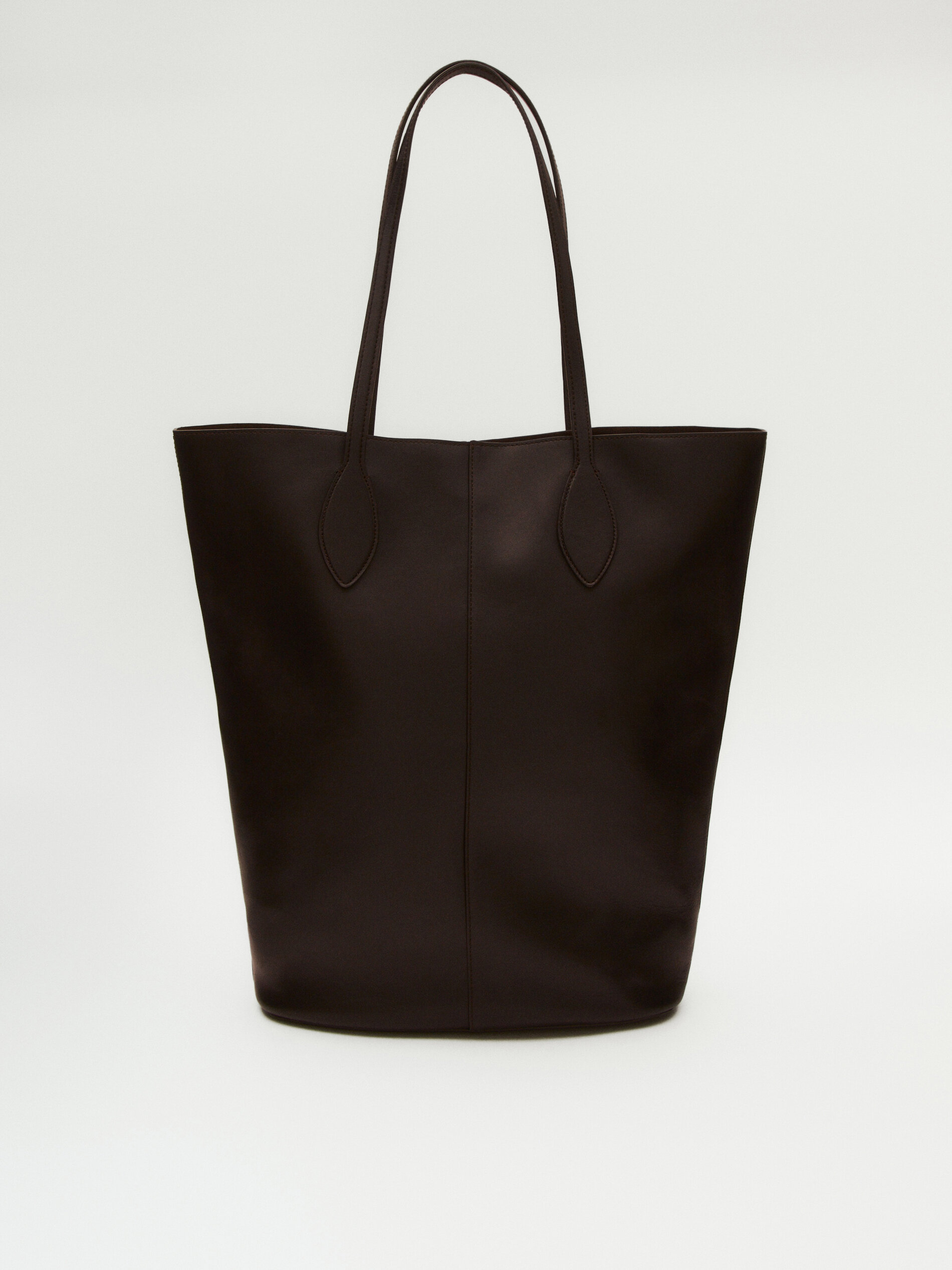 Black leather deals tote handbag