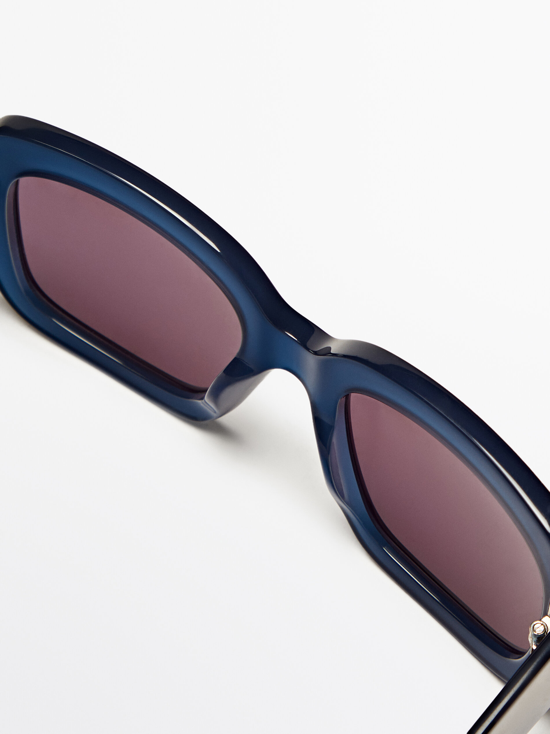 Gafas de sol cuadradas oversize Azul Negro Accesorios