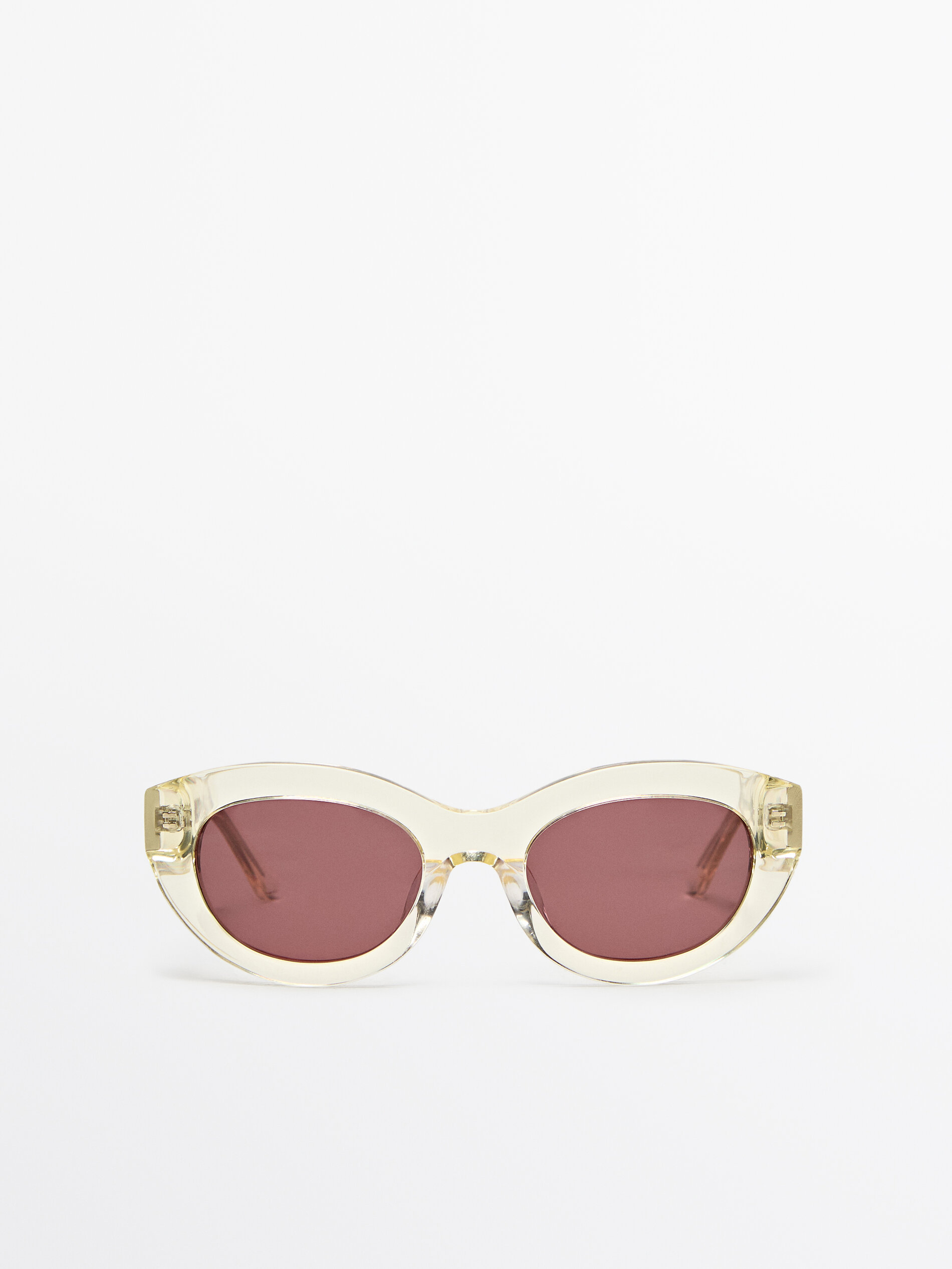 Oval sale yellow sunglasses