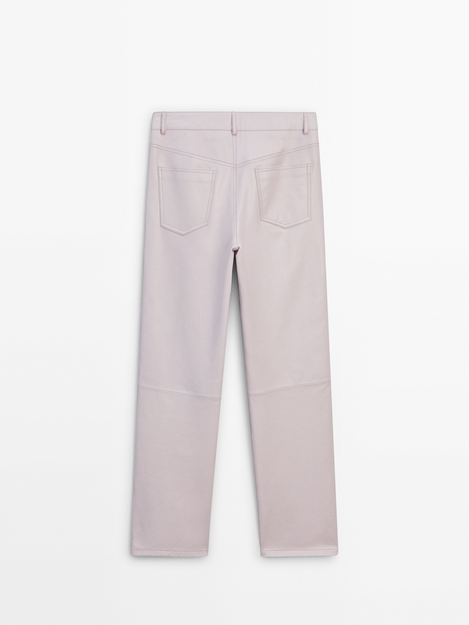 Massimo dutti leather trousers hot sale