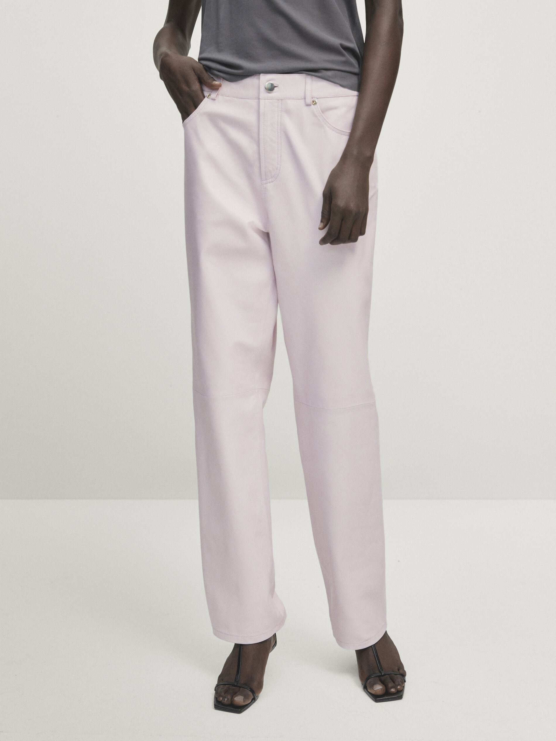 Massimo dutti leather pants store