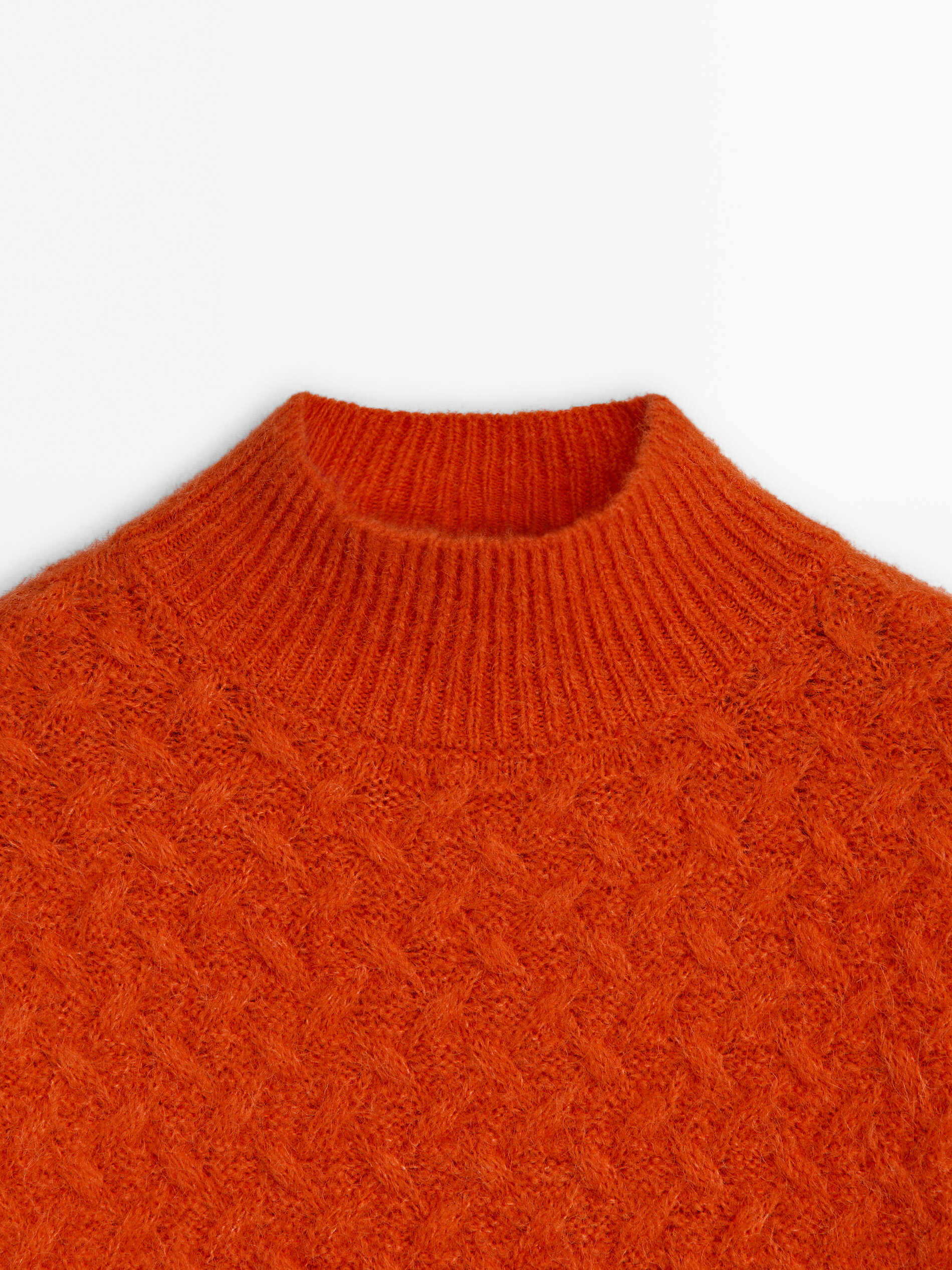 Textured knit mock turtleneck sweater Studio Orange Sweaters
