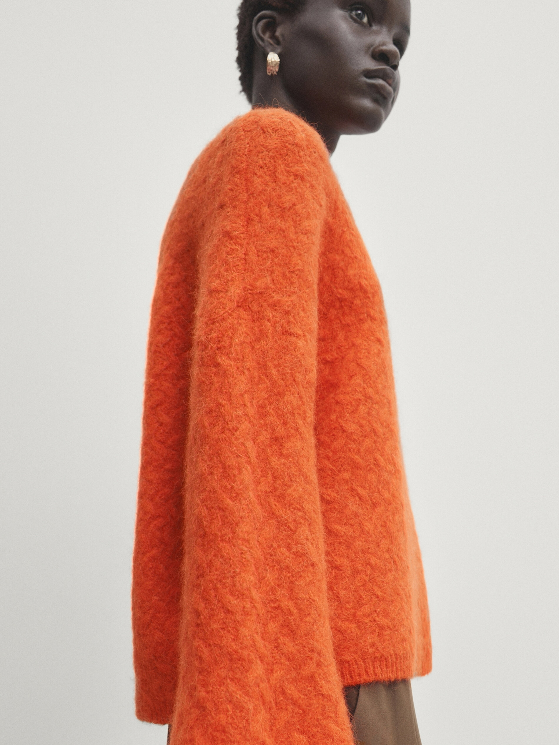Orange knitwear outlet