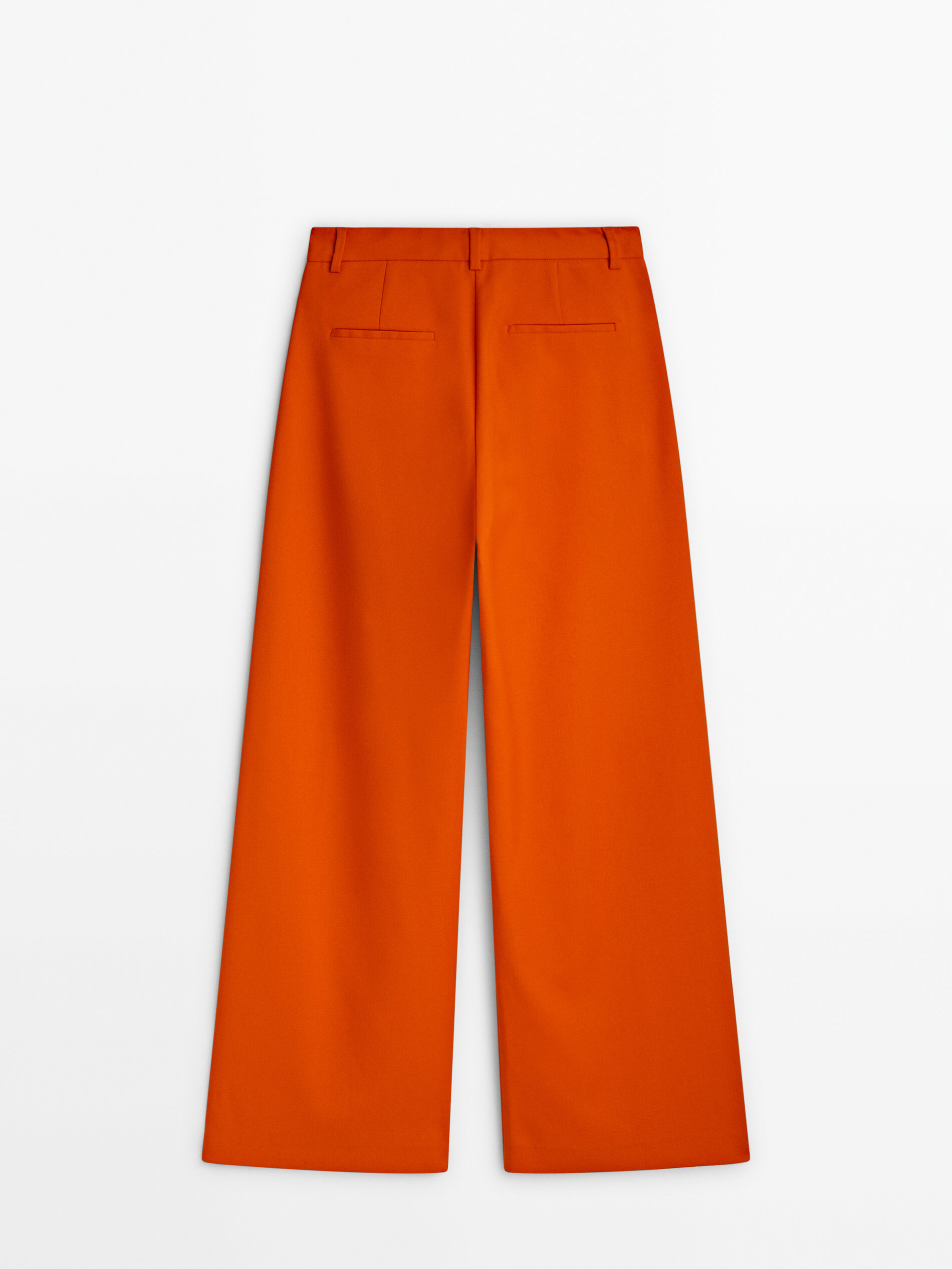 Orange 100% Cotton High Waist Wide Leg Trousers Fiyatı | Allday