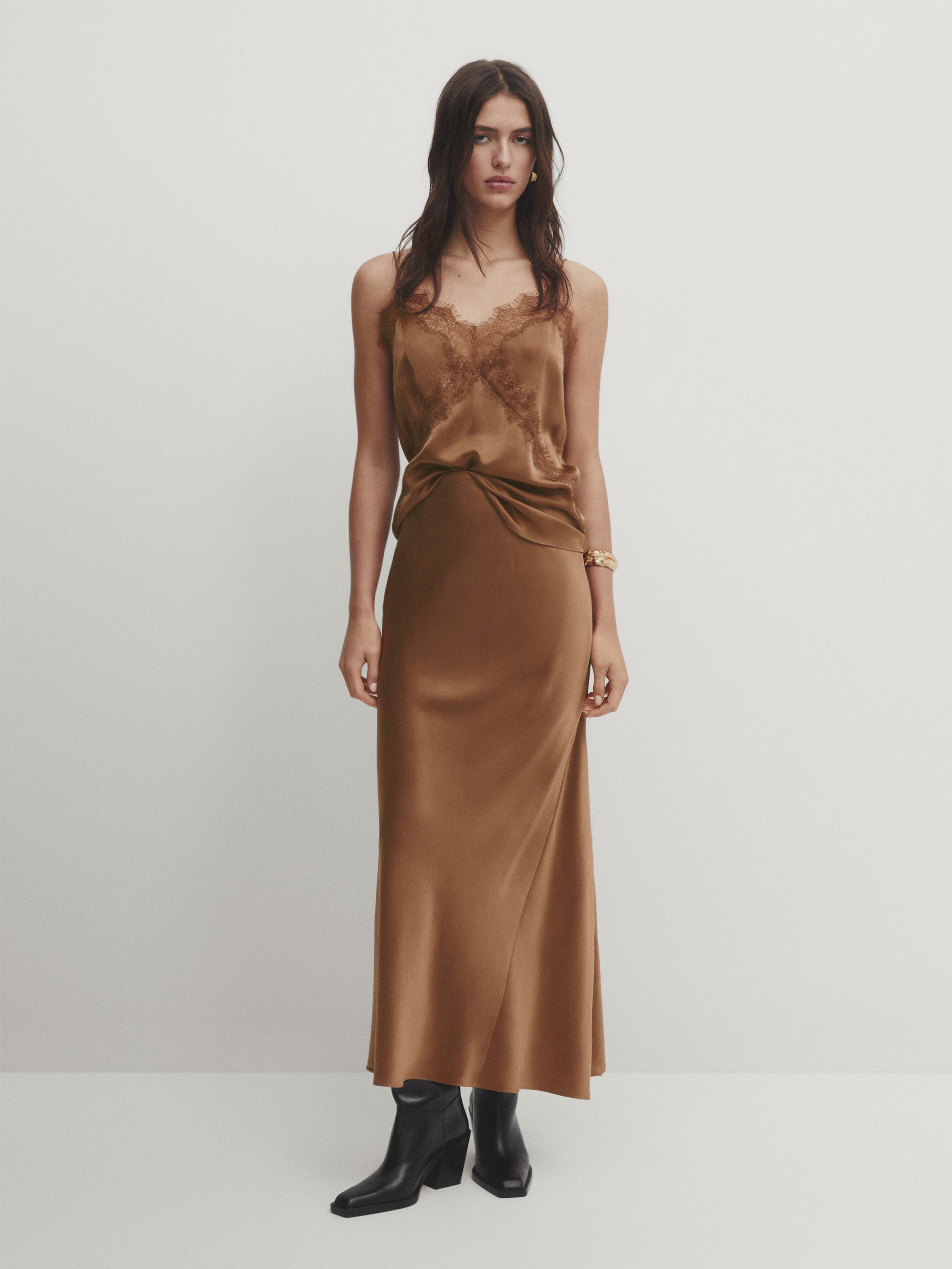 Jupe longue top massimo dutti