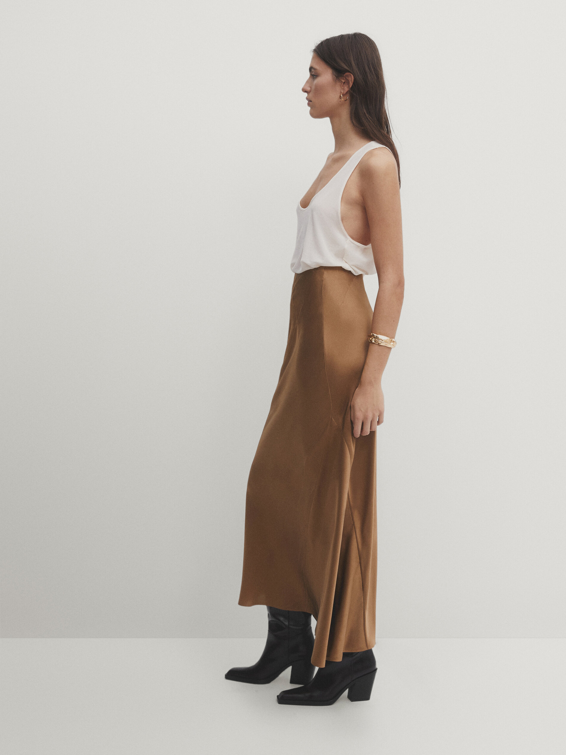 Brown skirt massimo on sale dutti