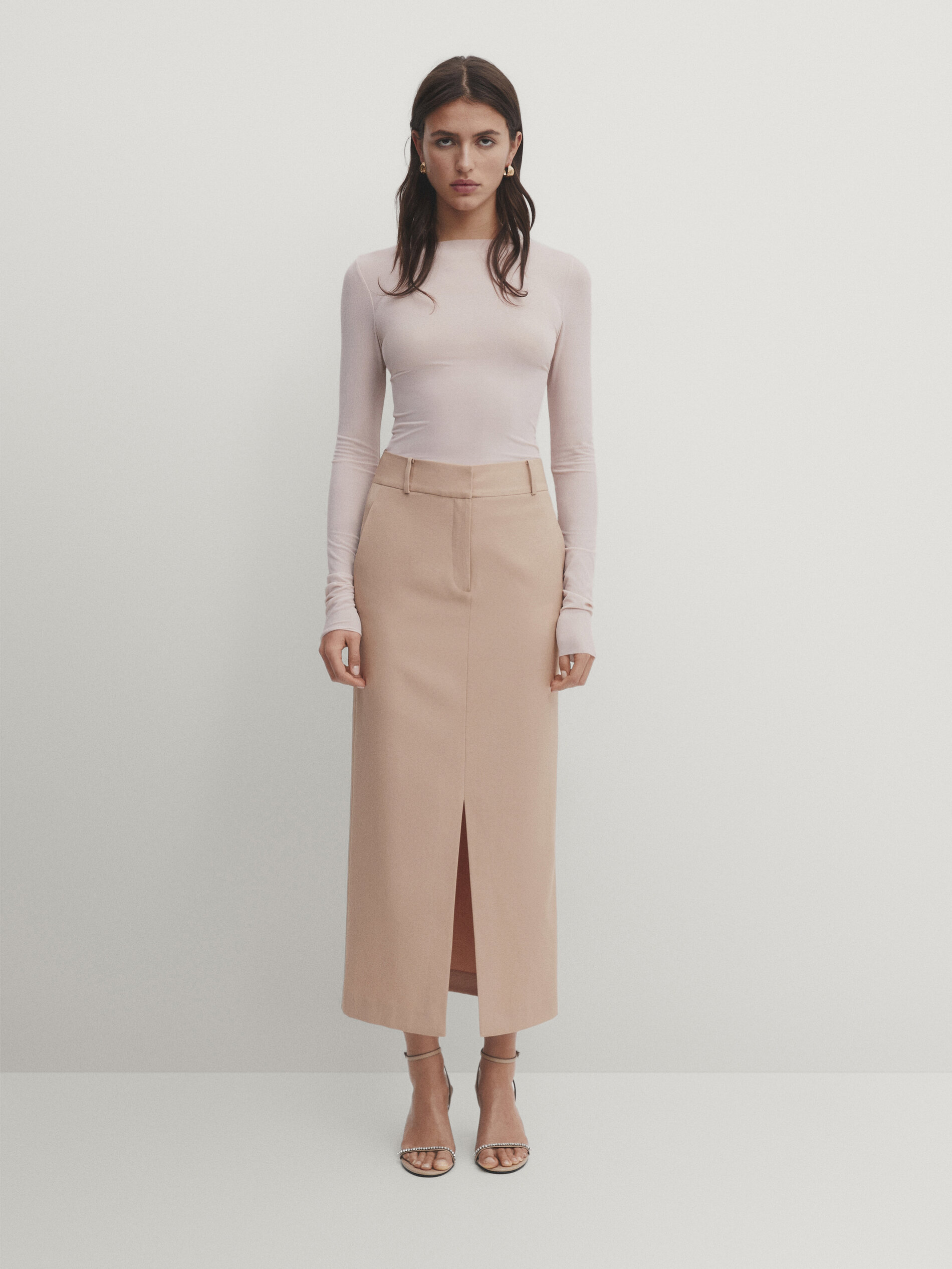 Jupe store tailleur fendue