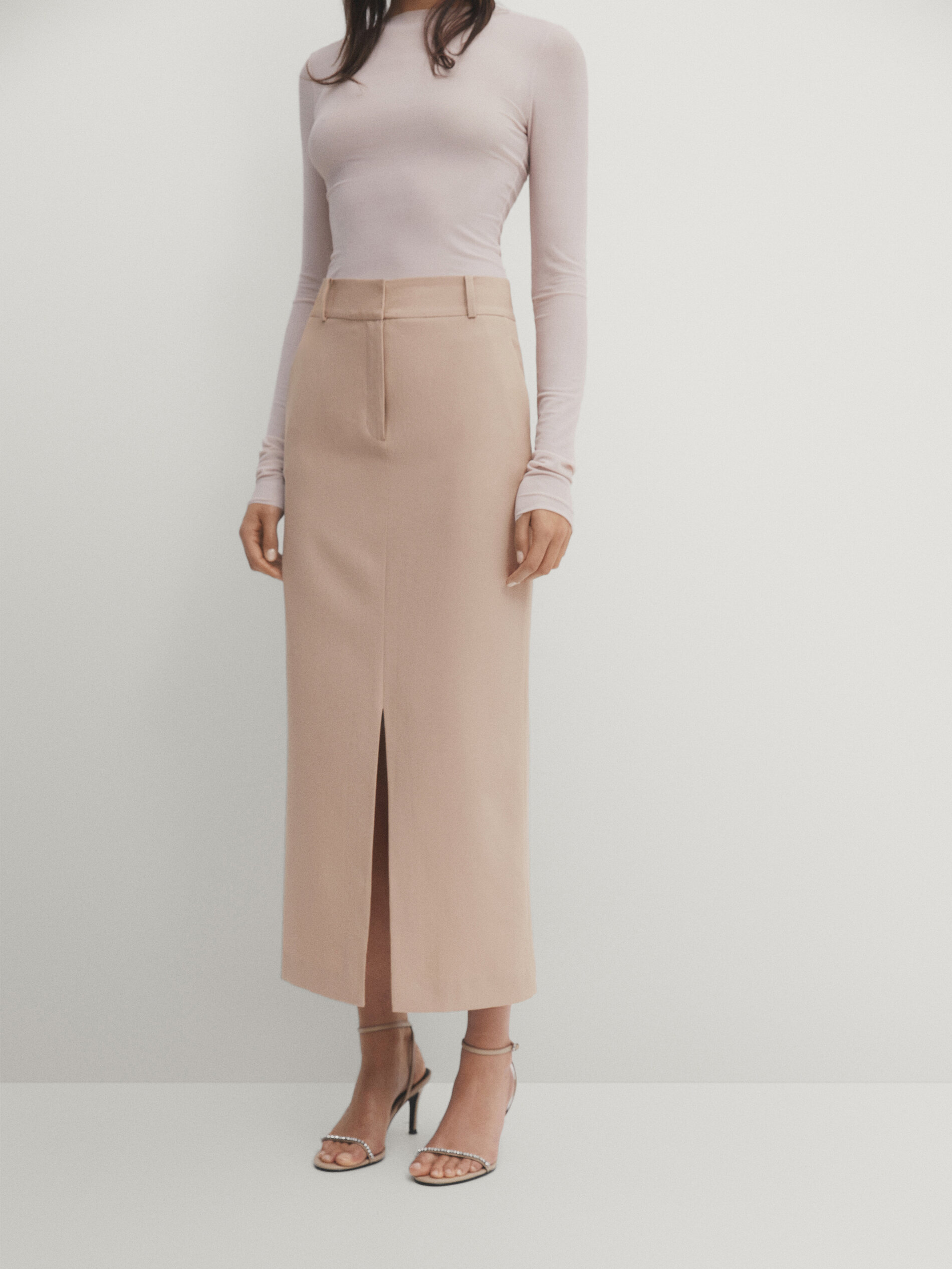 Jupe store tailleur fendue