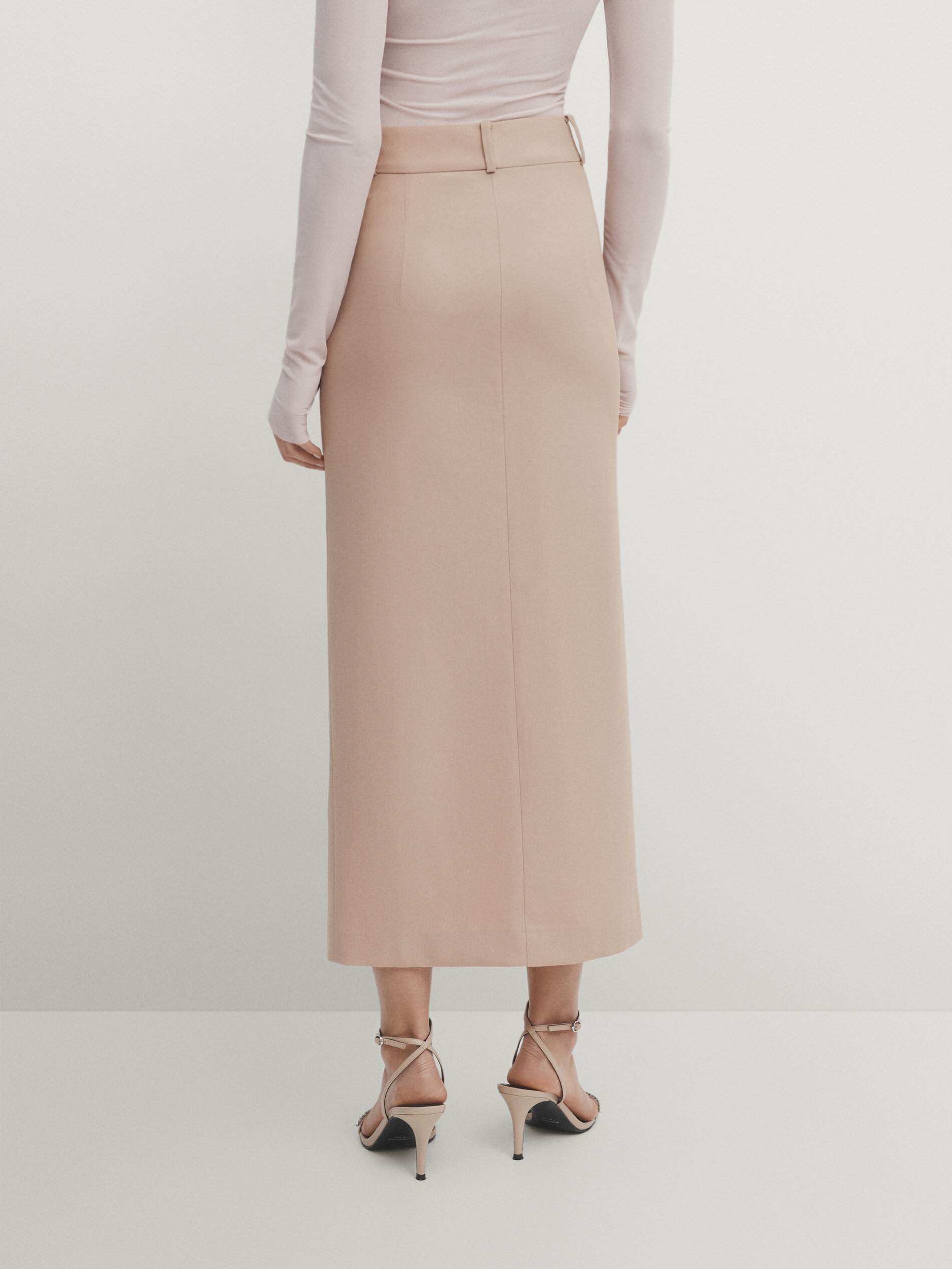Jupe store tailleur fendue