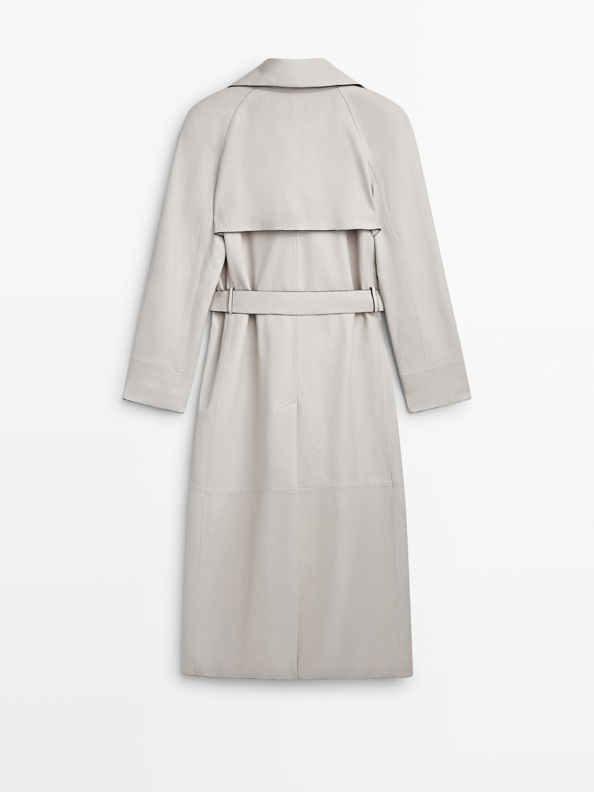Massimo dutti hotsell leather trench