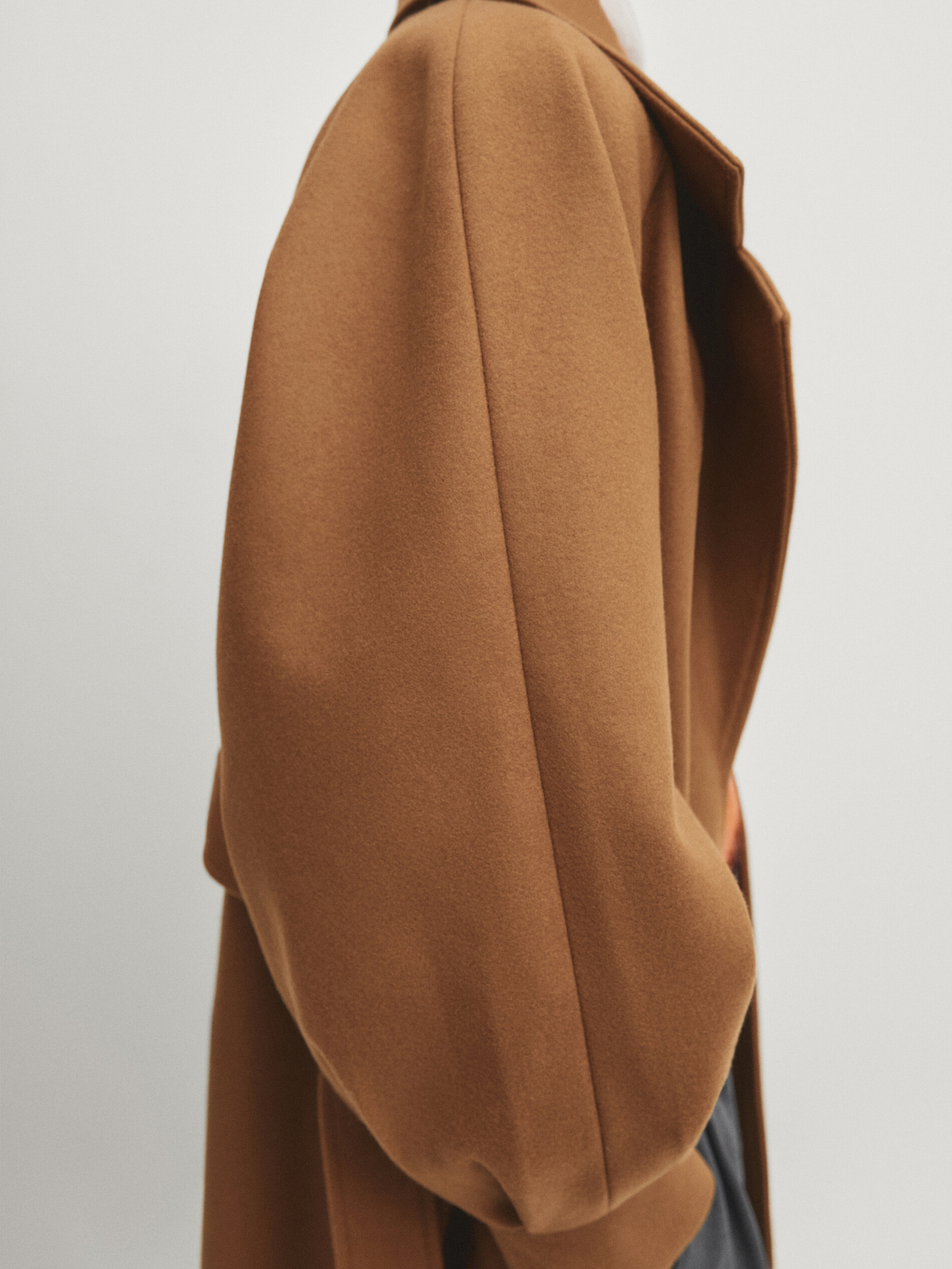 Camel coat cheap massimo dutti
