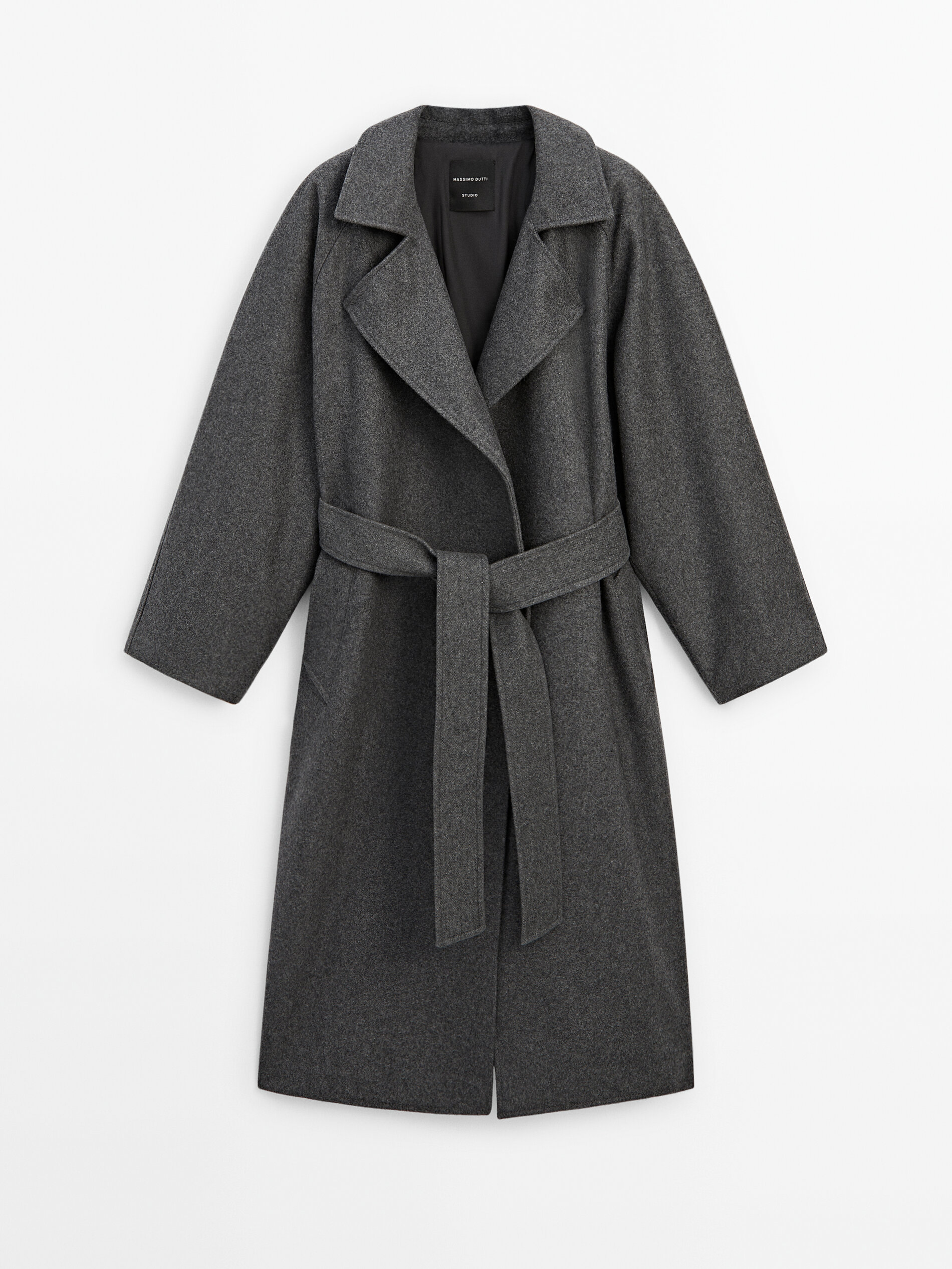 Manteau oversize avec ceinture Studio Gris Coats And Jackets
