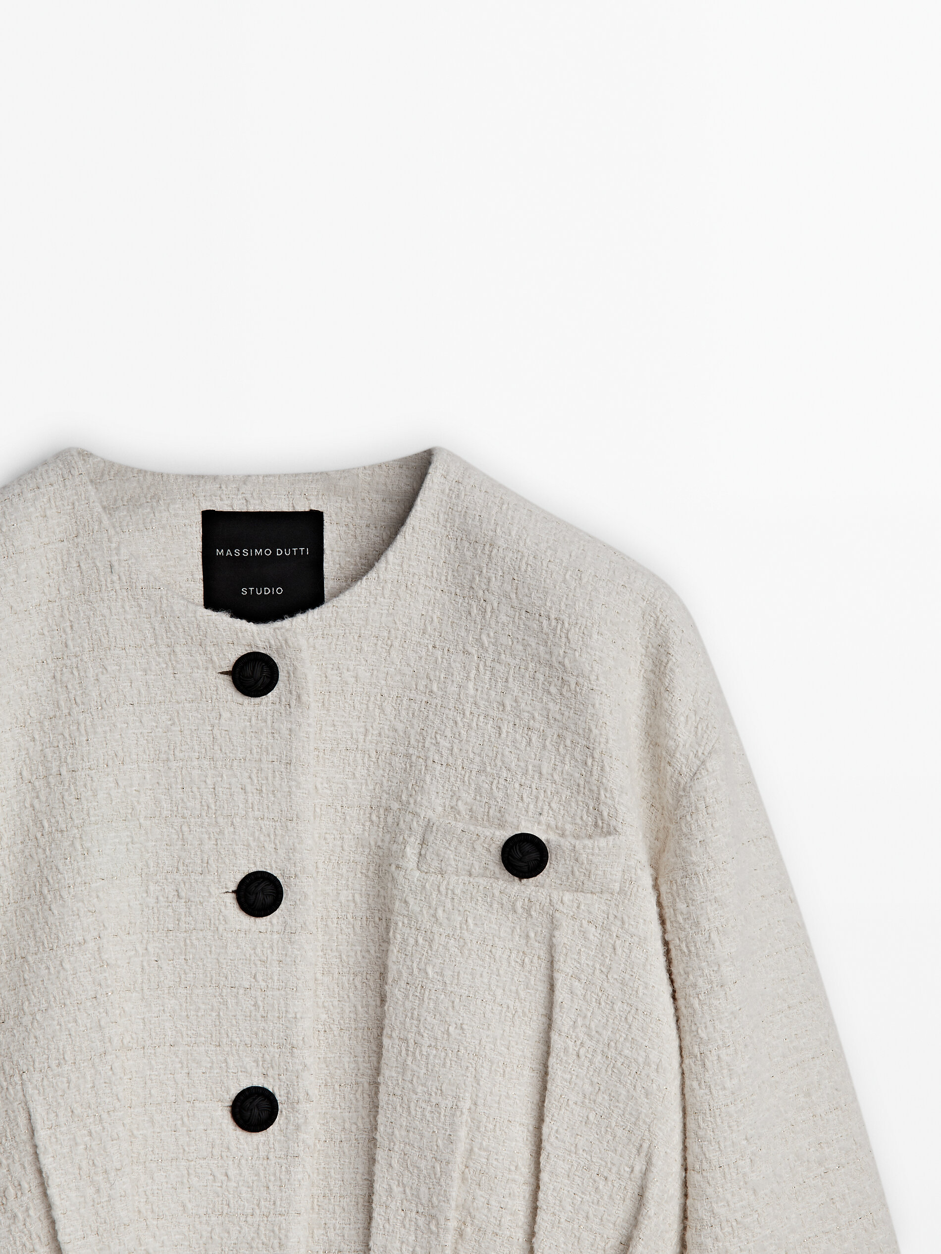 Cropped textured bomber jacket Studio Cream Dressy Massimo
