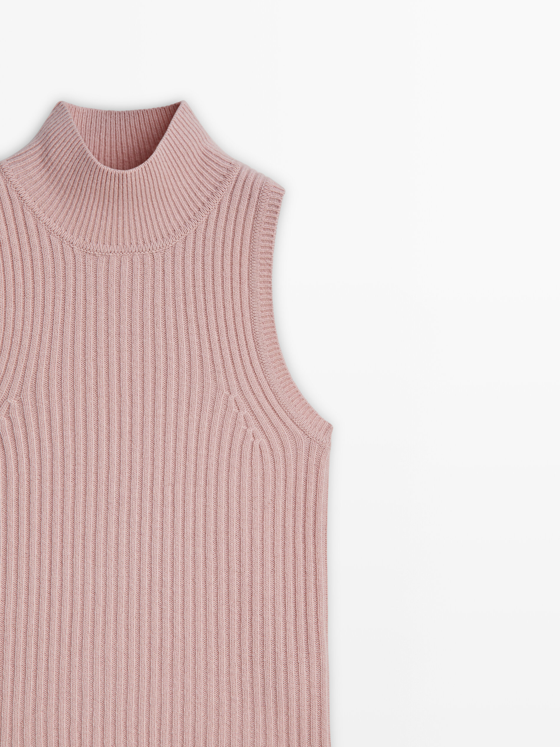 Pink ribbed sweater hot sale