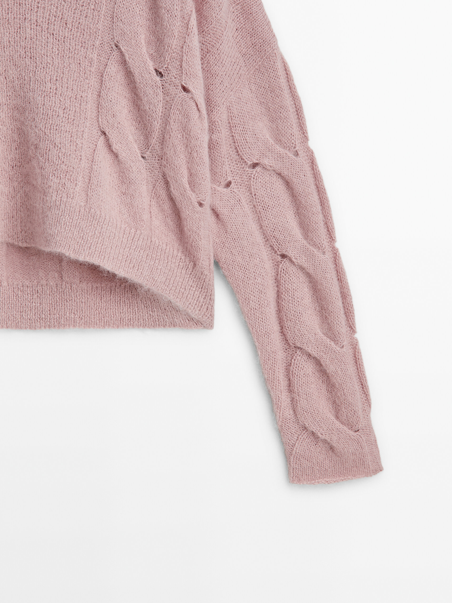 Massimo dutti cable knit sweater online