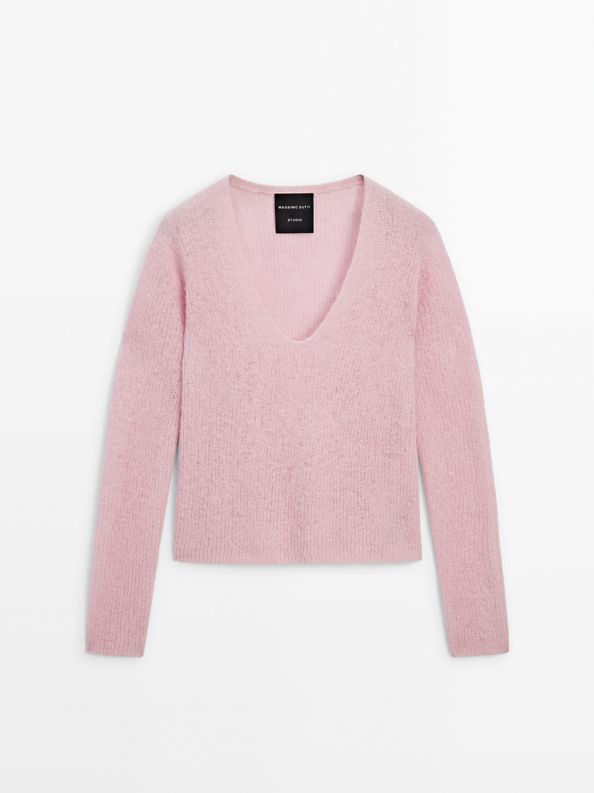 Pink v neck jumper womens hot sale