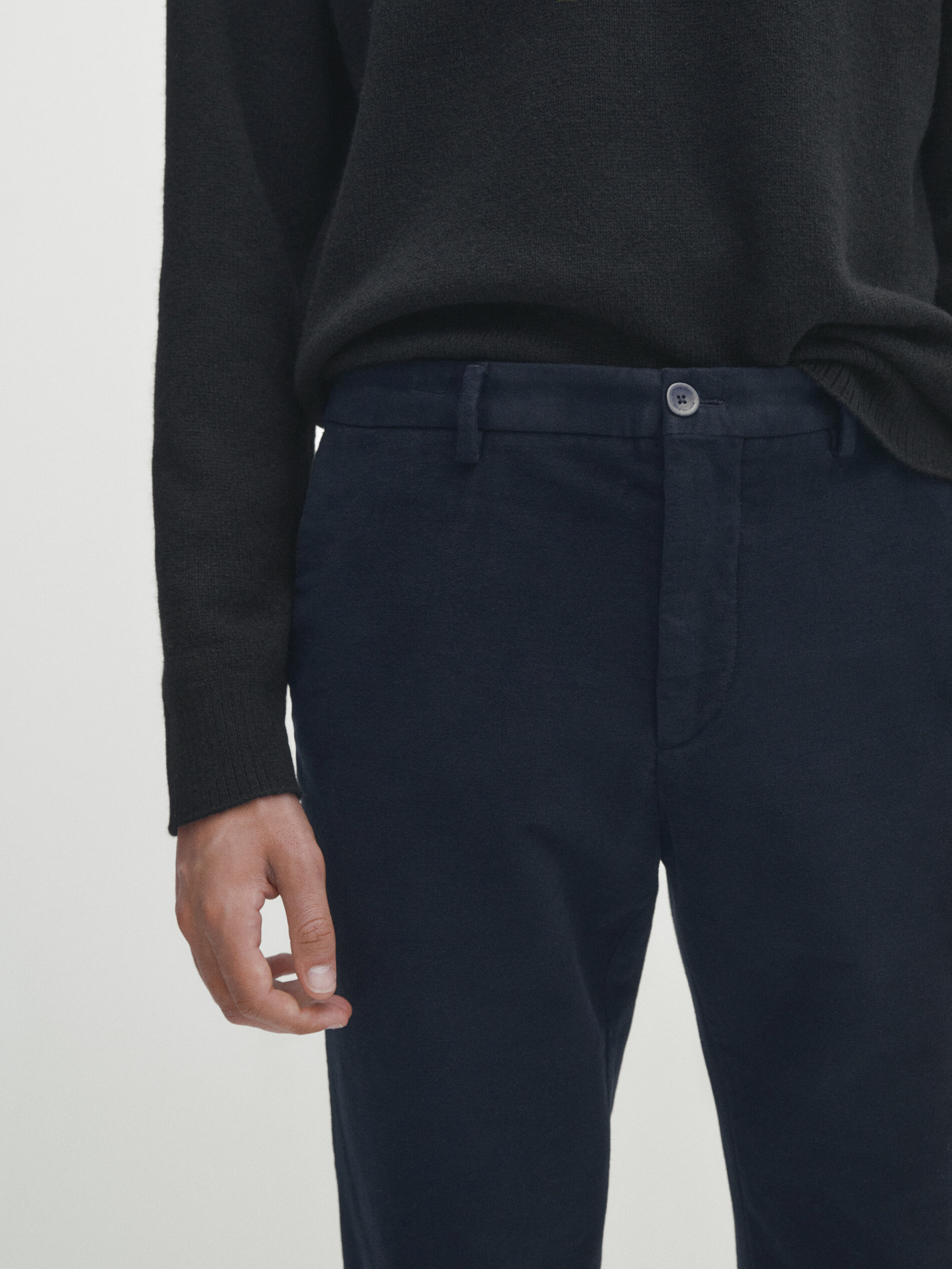 Pantalon chino jogger fit en velours