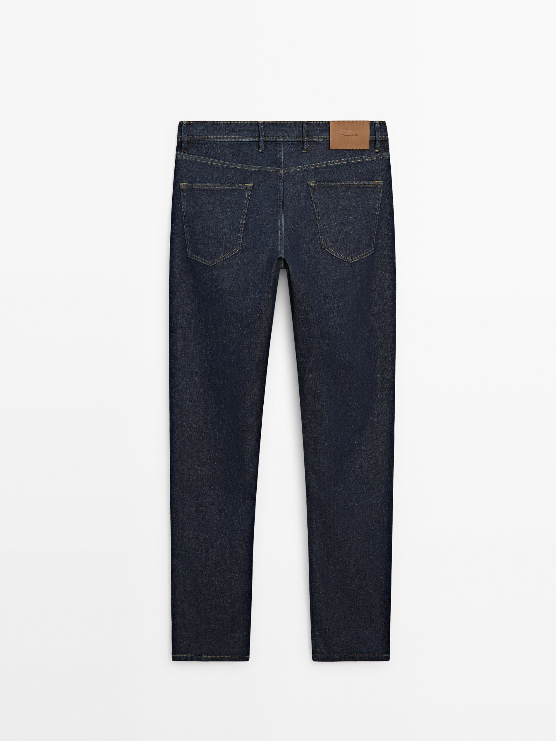 Cotton blend slim fit jeans