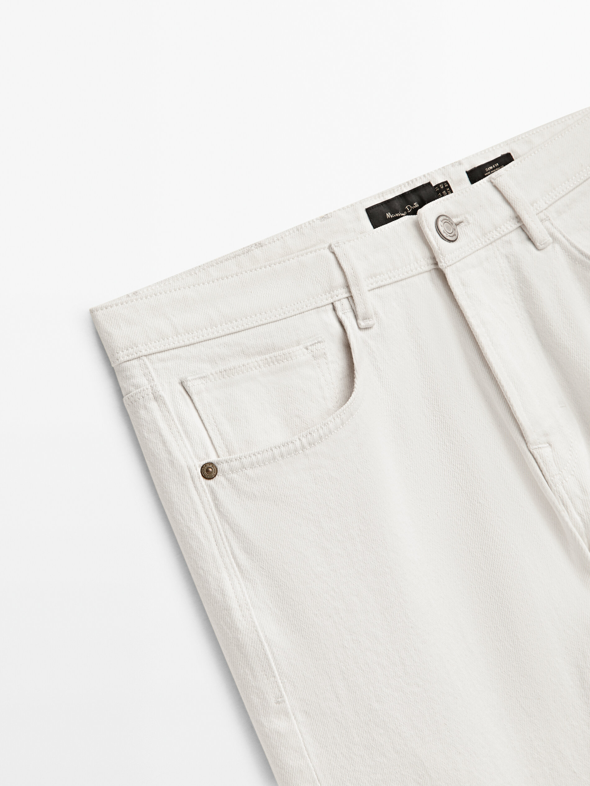 Slim fit jeans Wit Dressy Massimo Dutti