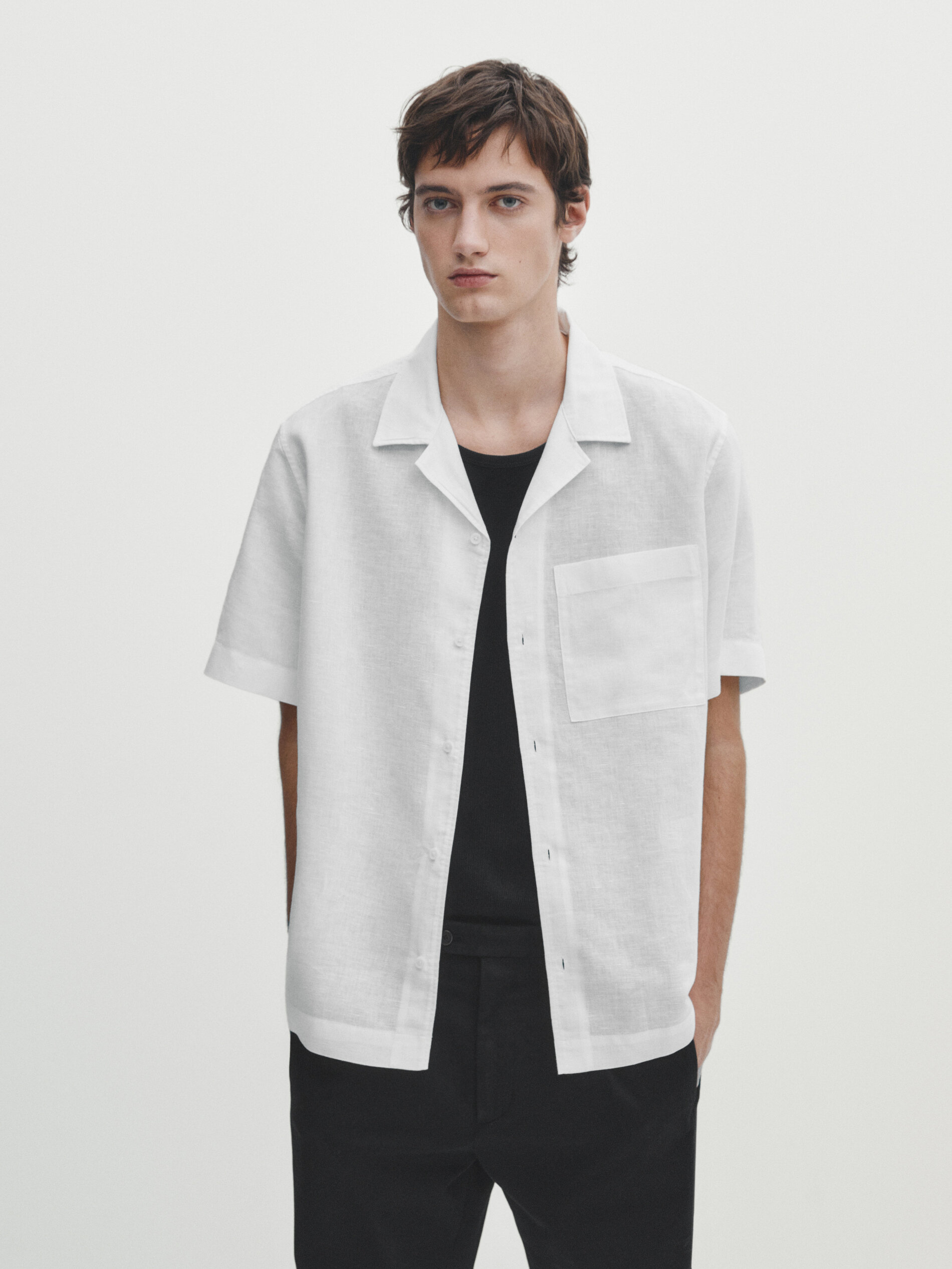 Camisas manga corta hombre massimo dutti deals
