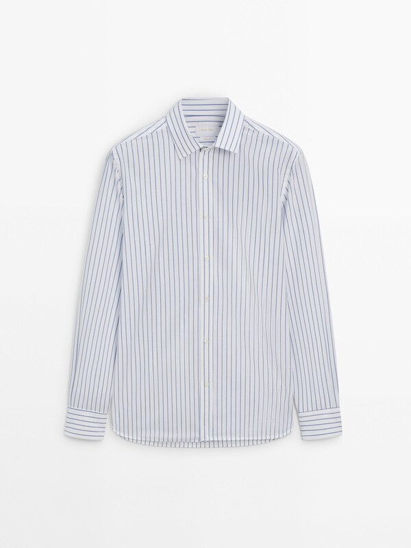 마시모두띠 Massimo Dutti Regular fit stripes shirt