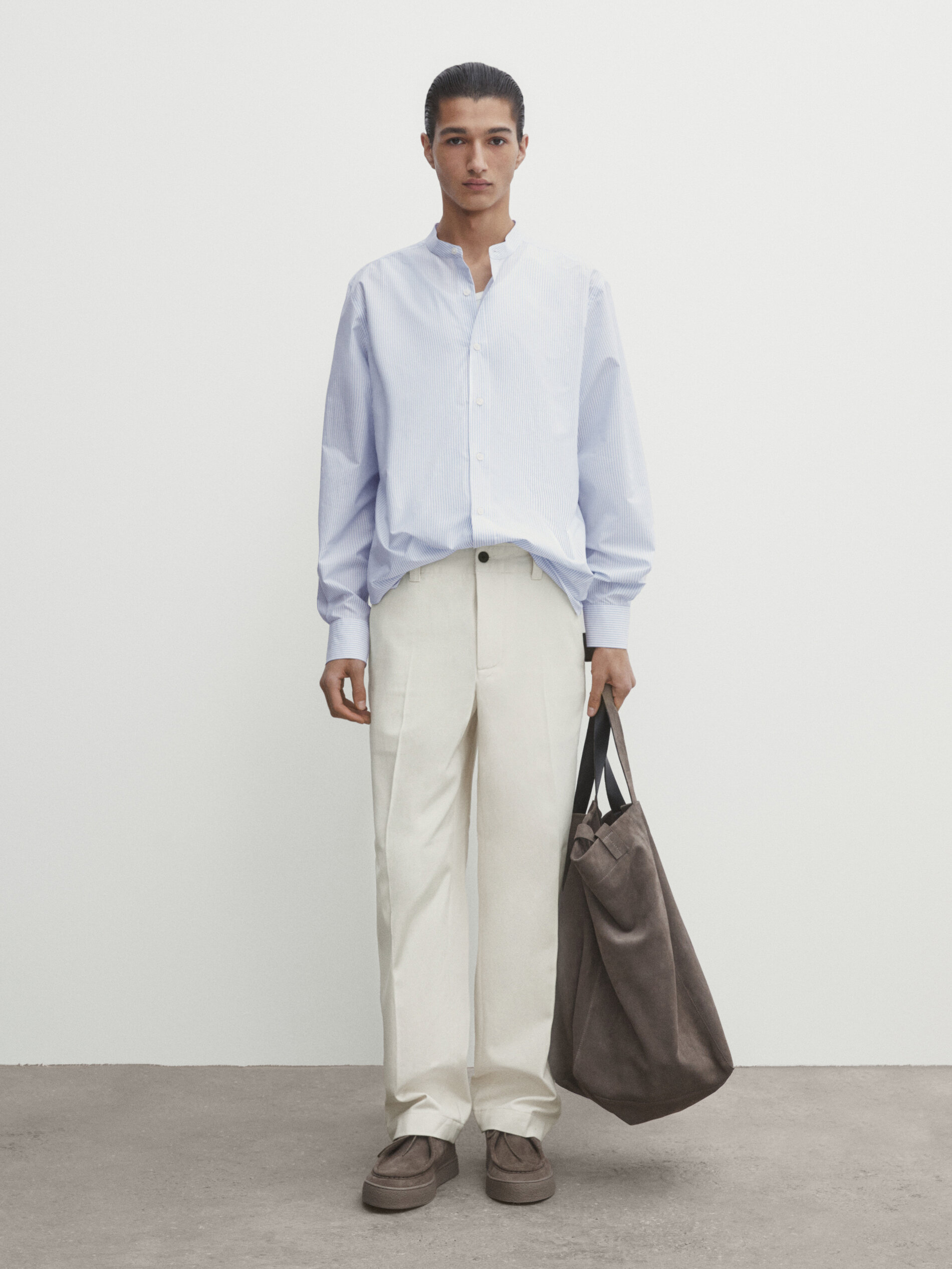 Polo cuello shop mao massimo dutti