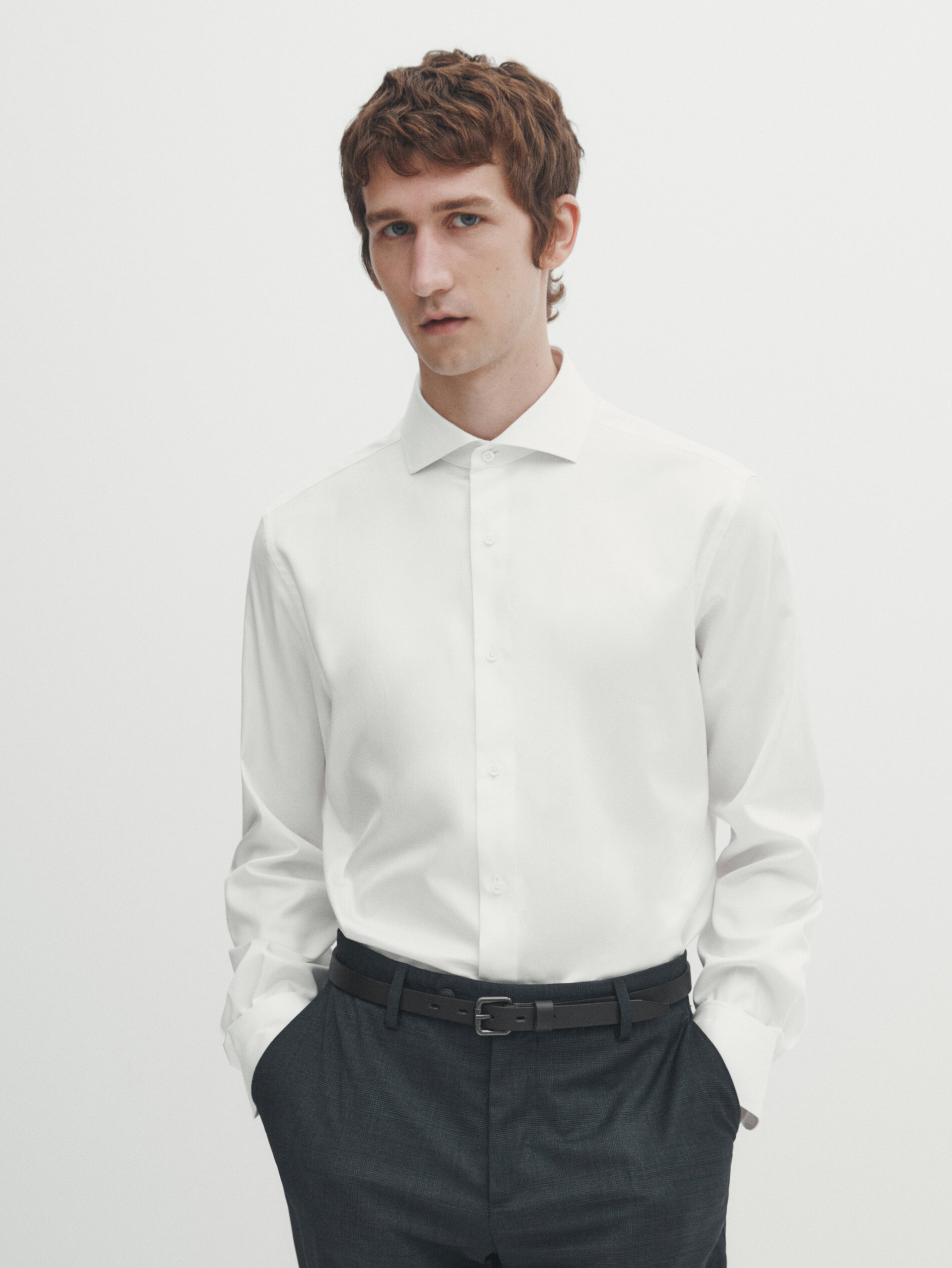 Easy iron slim hotsell fit