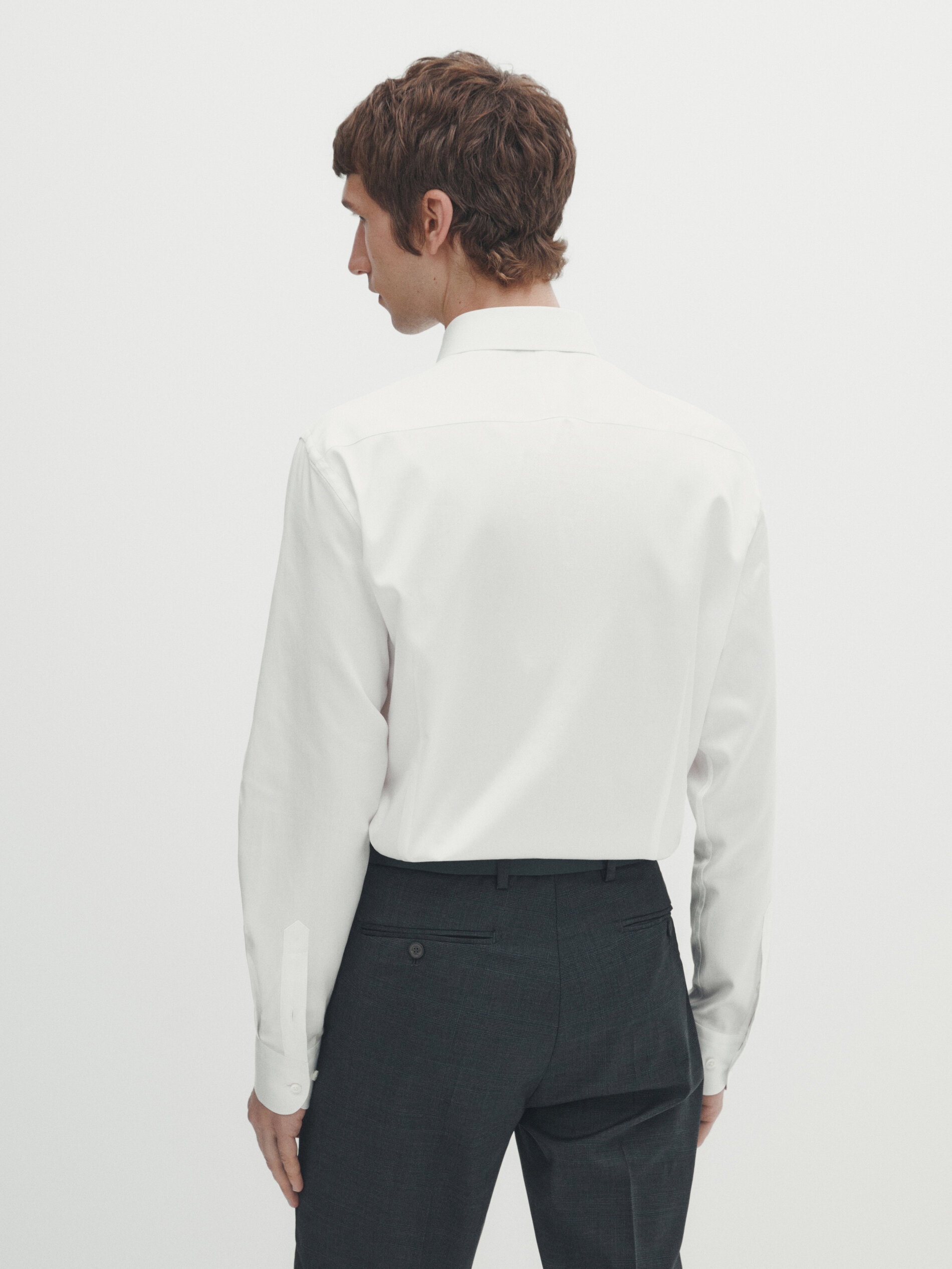 Camisa estructura honeycomb easy iron slim fit
