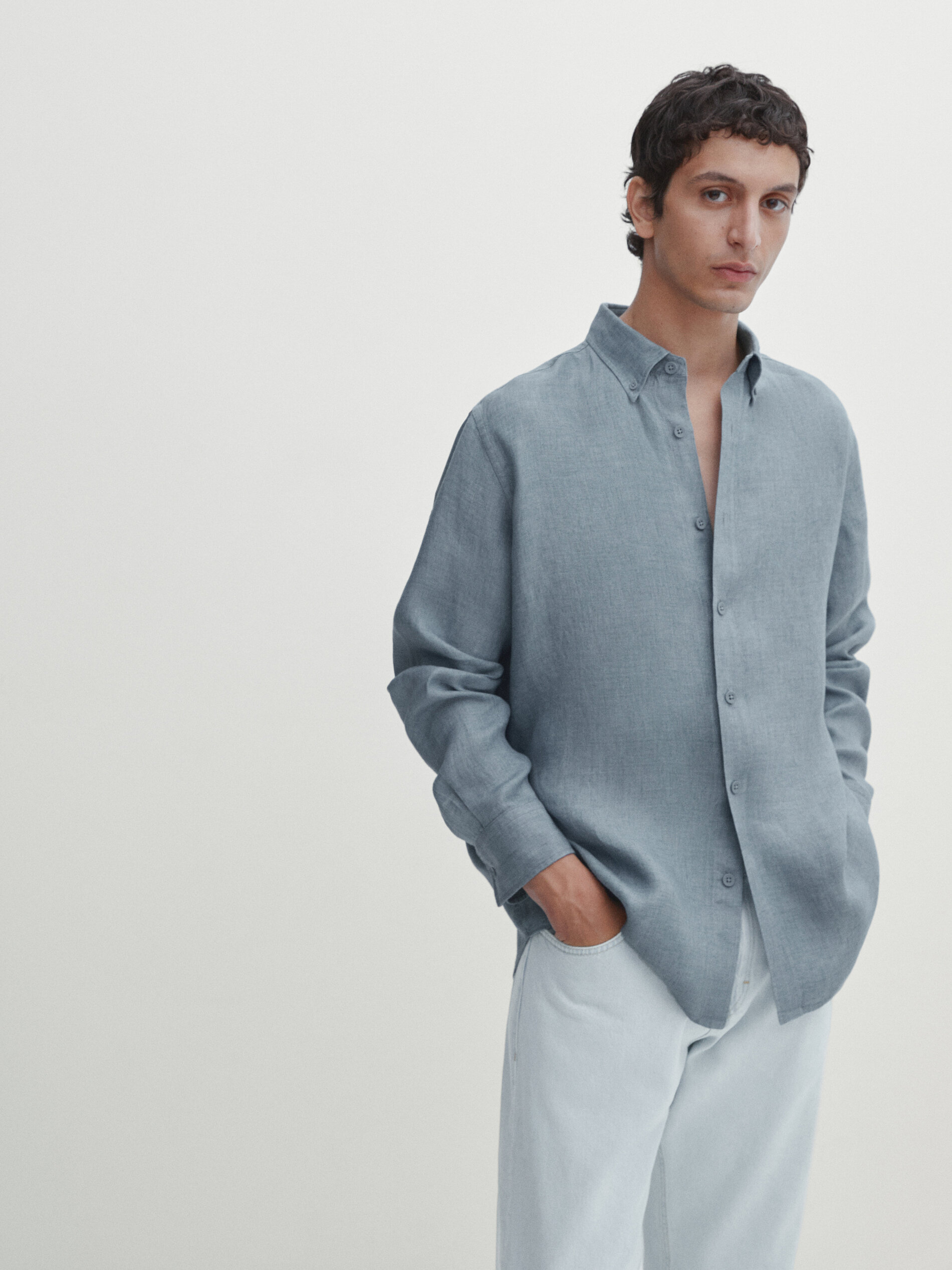 Massimo dutti clearance camicia lino uomo