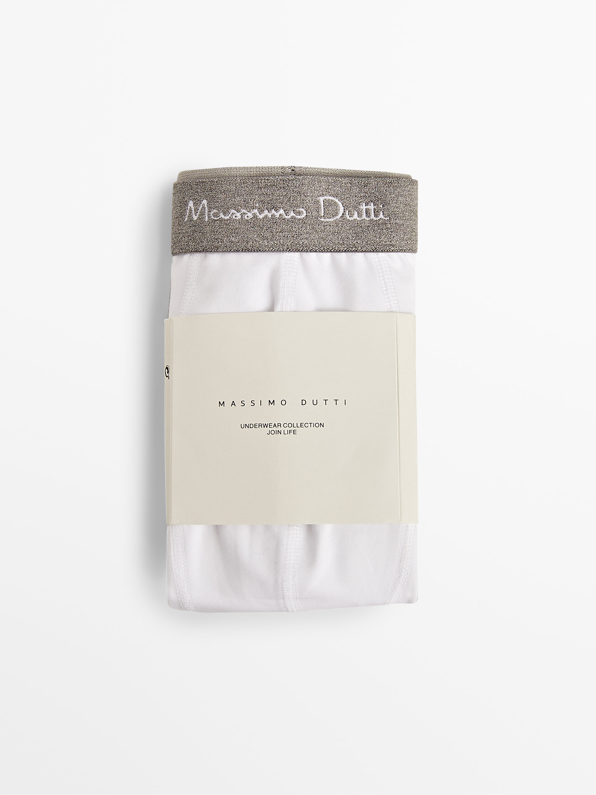 Calzoncillo b xer cinturilla gris Blanco Homewear Massimo Dutti