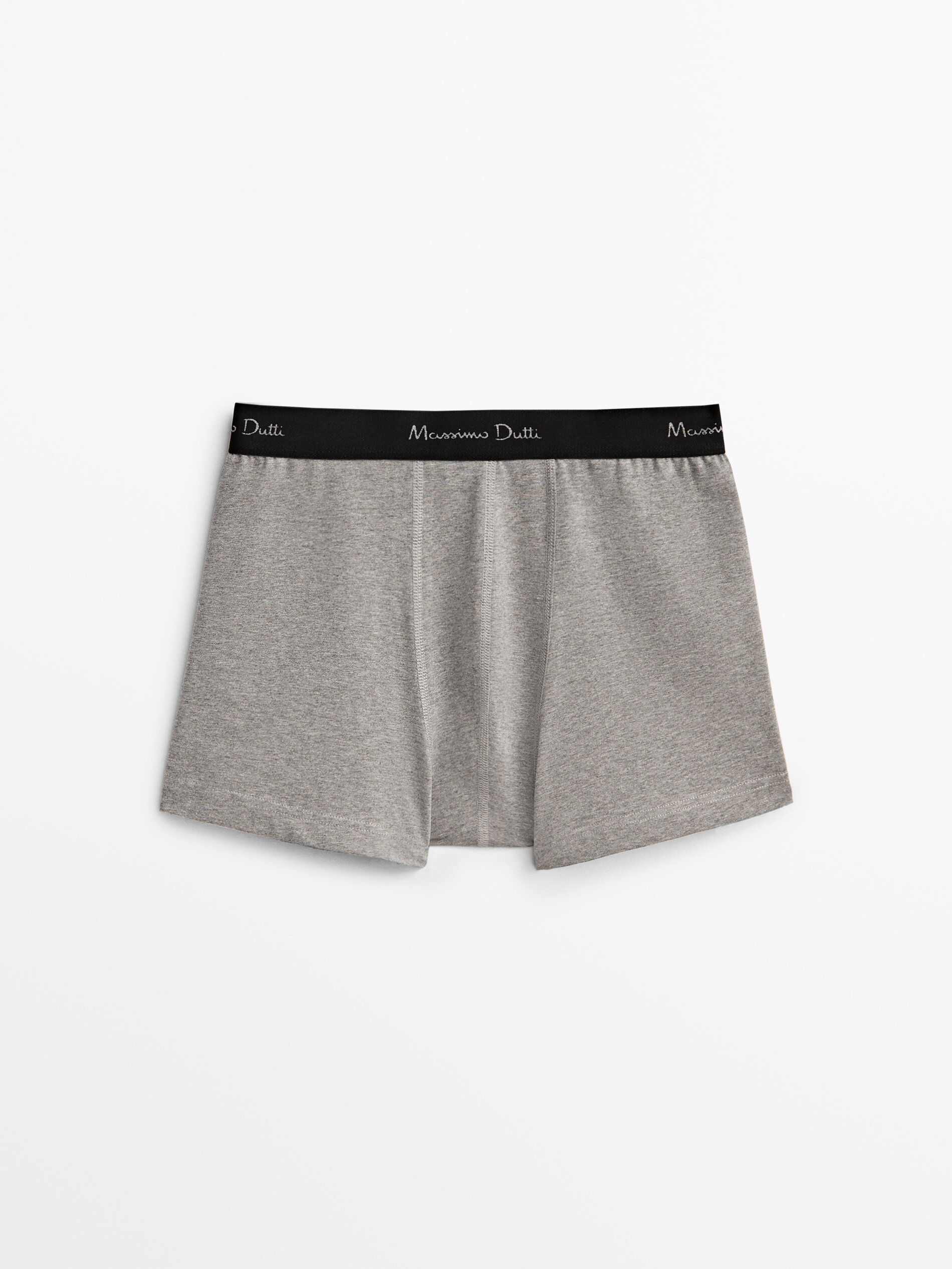 Cotton boxer shorts Pearl Grey Homewear Massimo Dutti