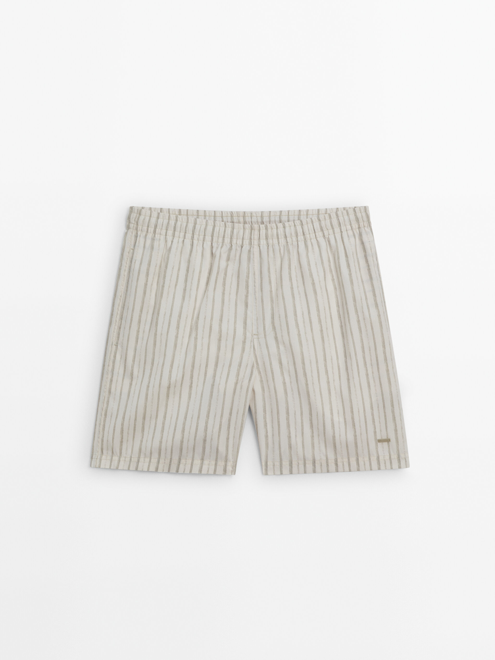 Striped swimsuit Cream Swimwear Massimo Dutti
