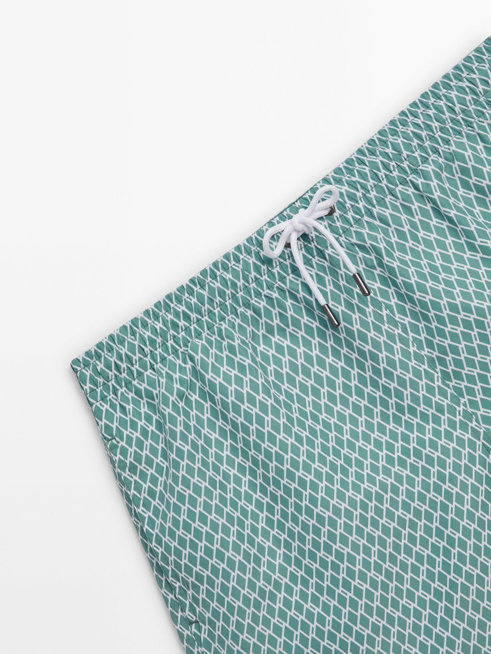 Diamond print swimming trunks