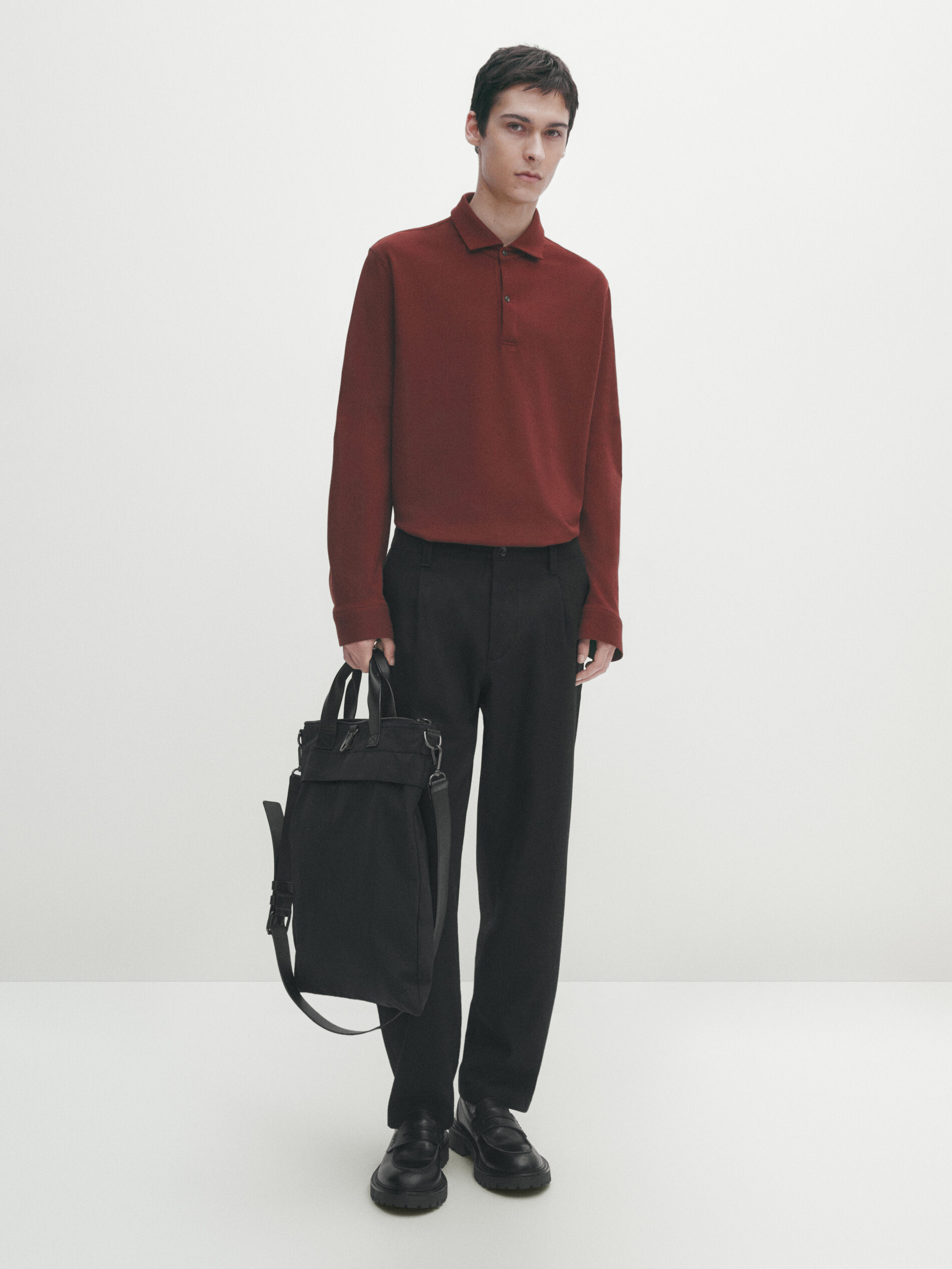 Polo manga larga massimo dutti top
