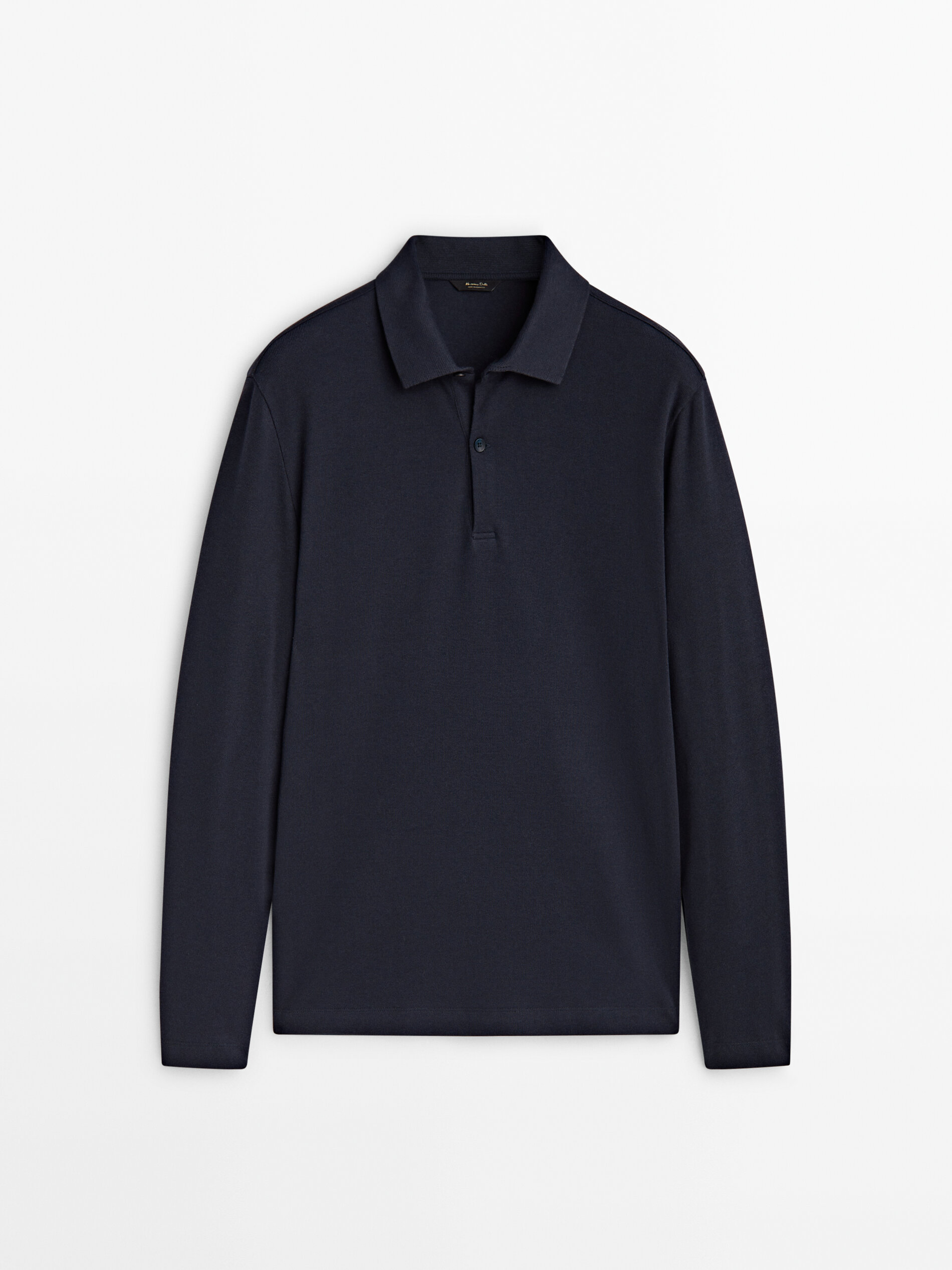 Long sleeve cotton polo sales