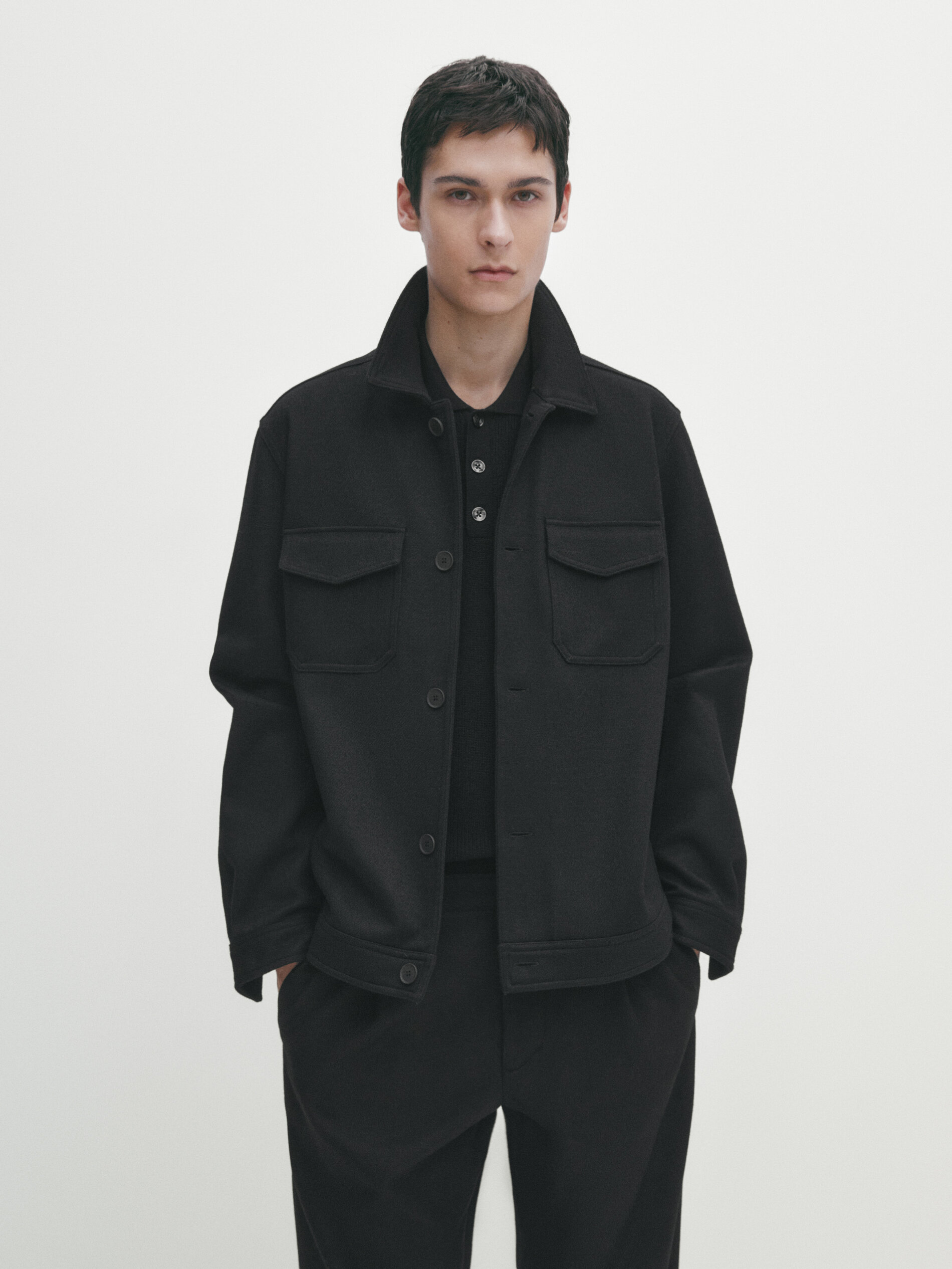 Massimo dutti technical jacket with pockets sale