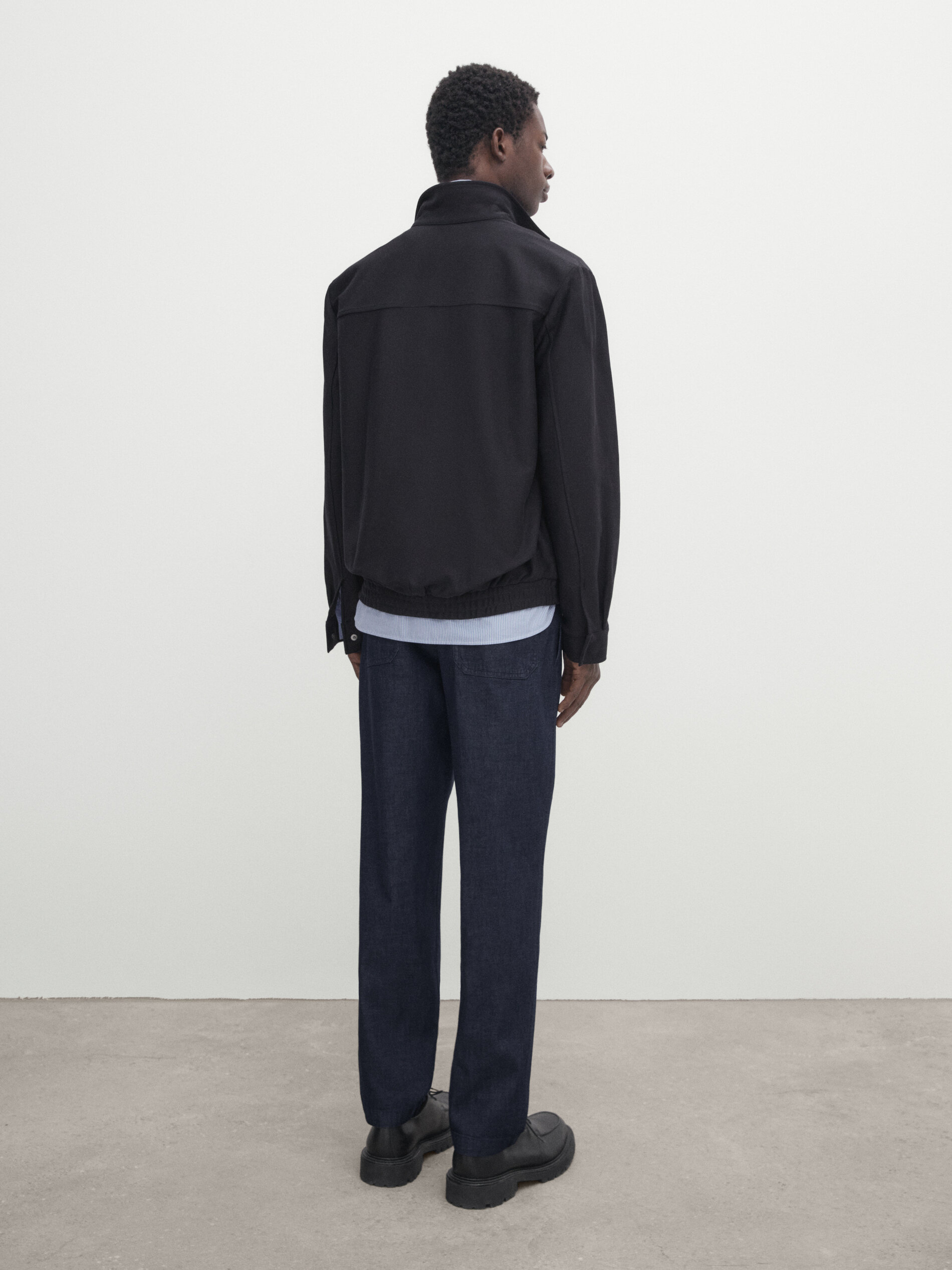 Cotton twill top bomber jacket