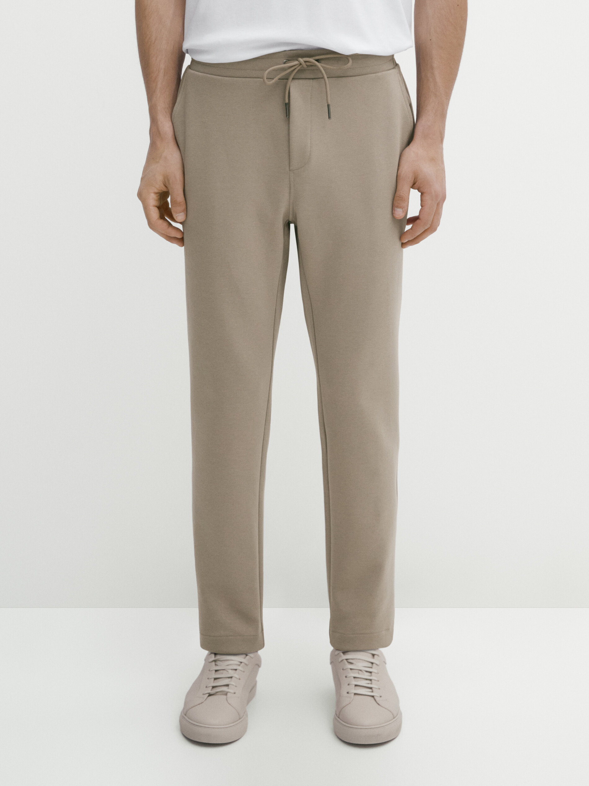 Buy Beige Cotton-Linen Slim Fit Men's Trousers-North Republic
