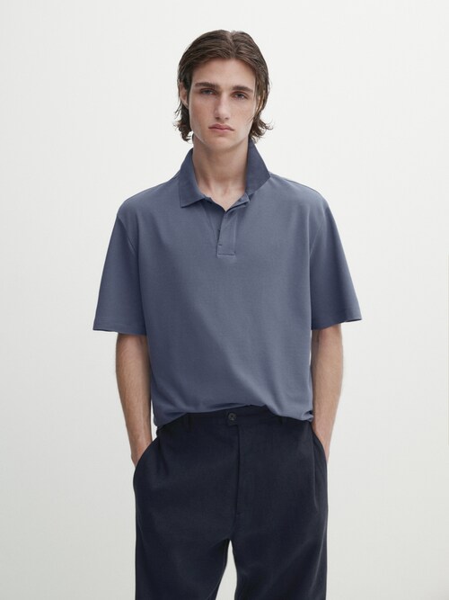 마시모두띠 Massimo Dutti Short sleeve comfort polo shirt