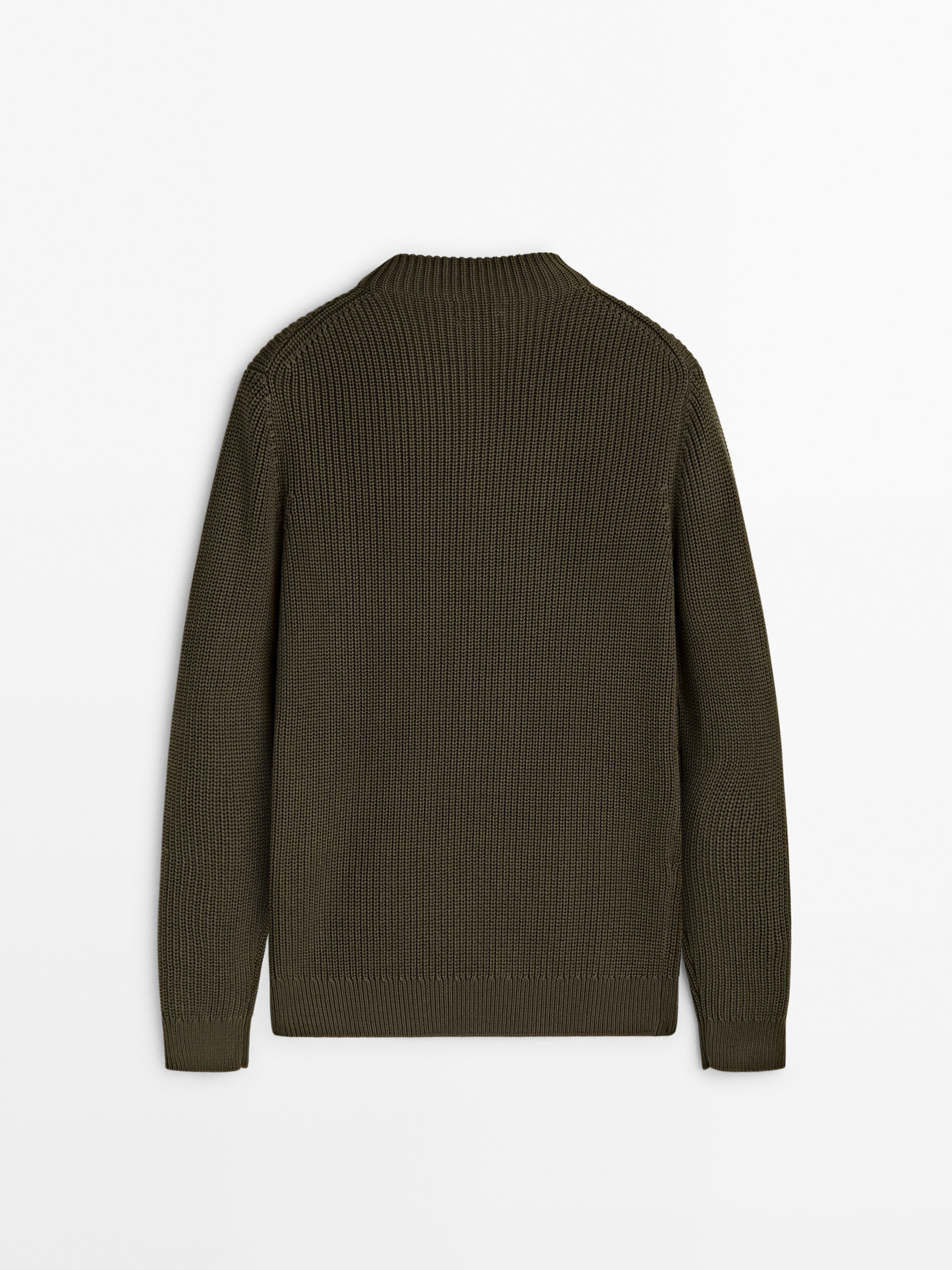 Mock neck sale cotton sweater