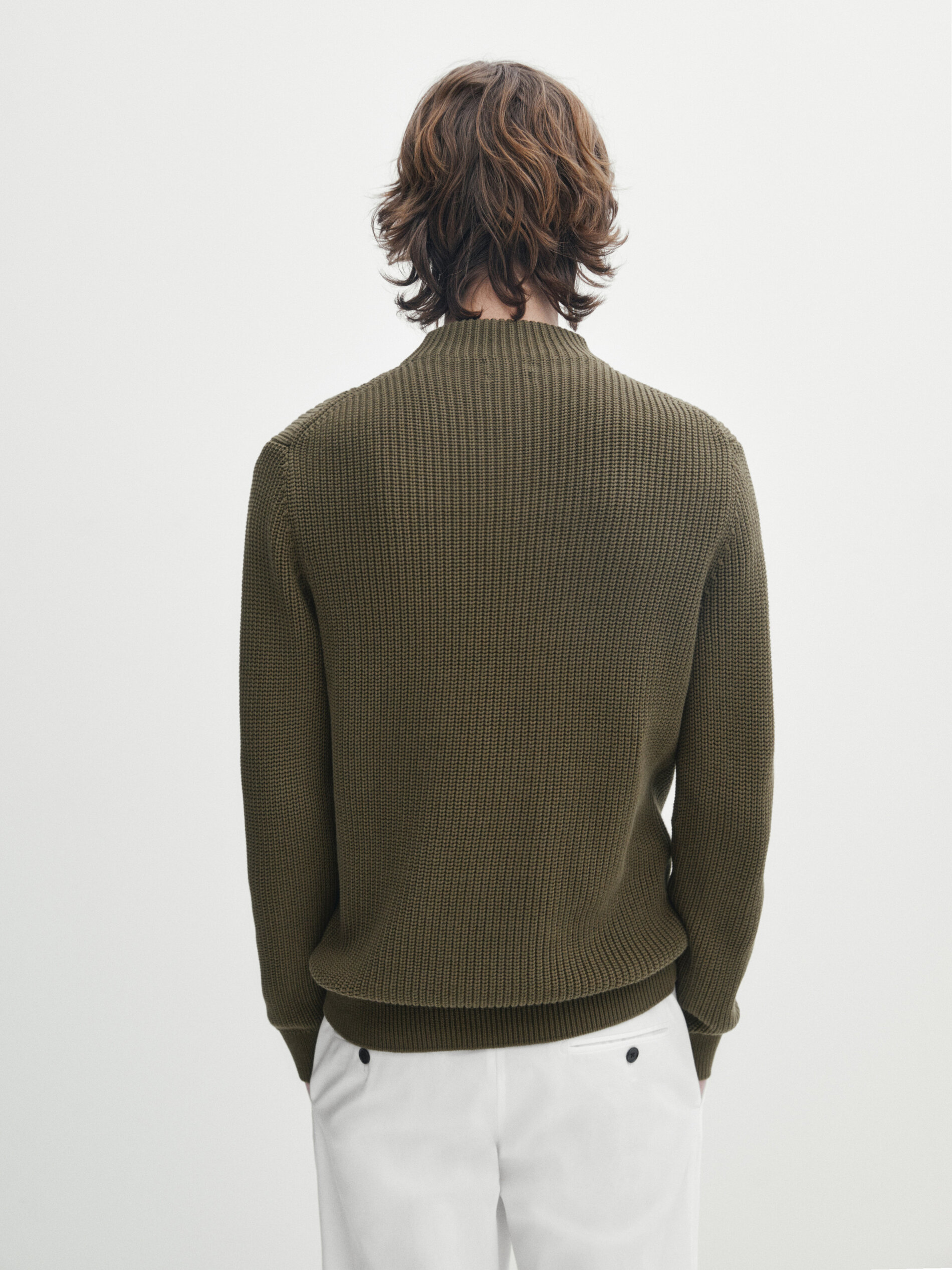 Olive green clearance mock turtleneck