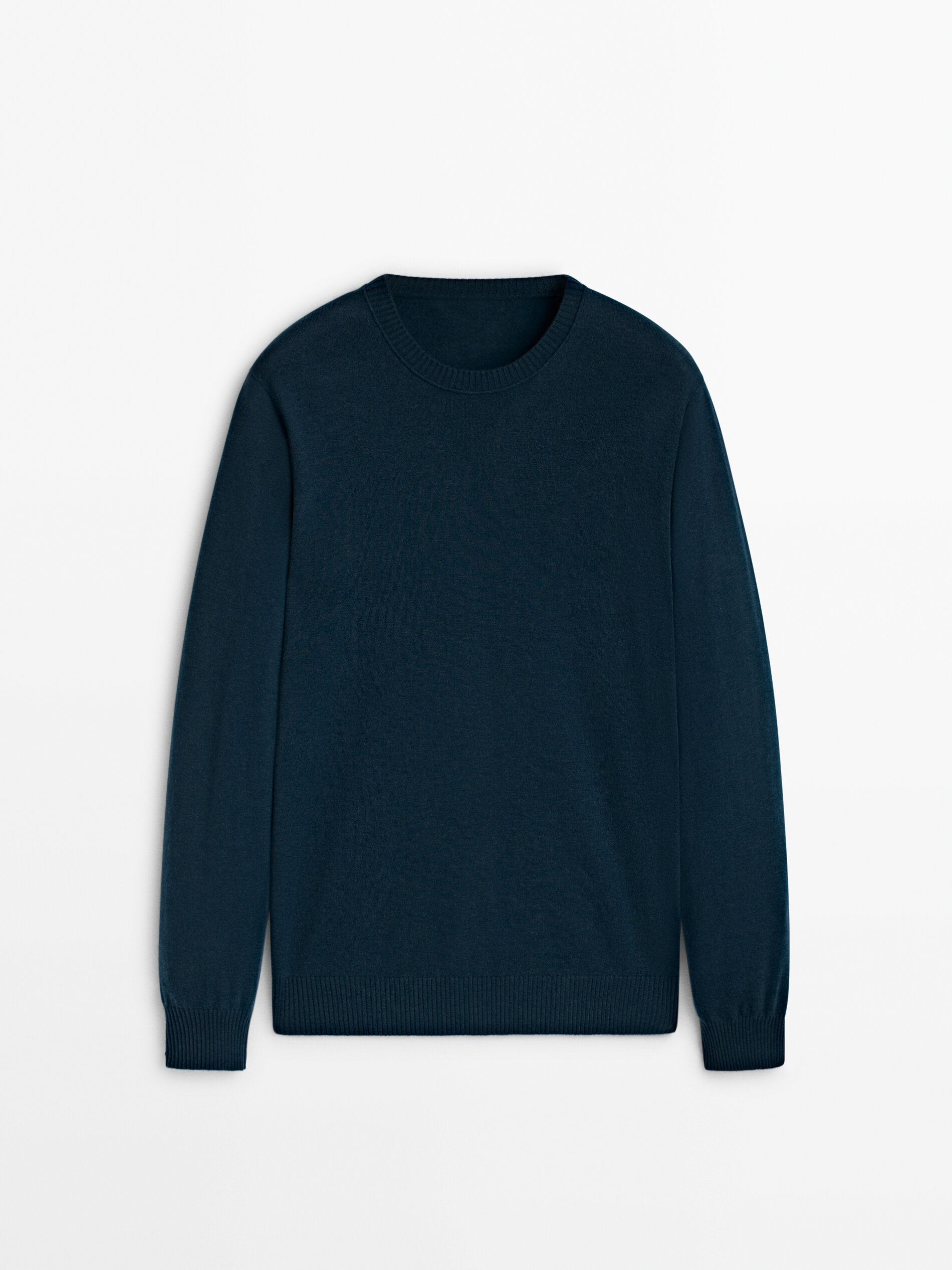Navy ribbed sweater shop