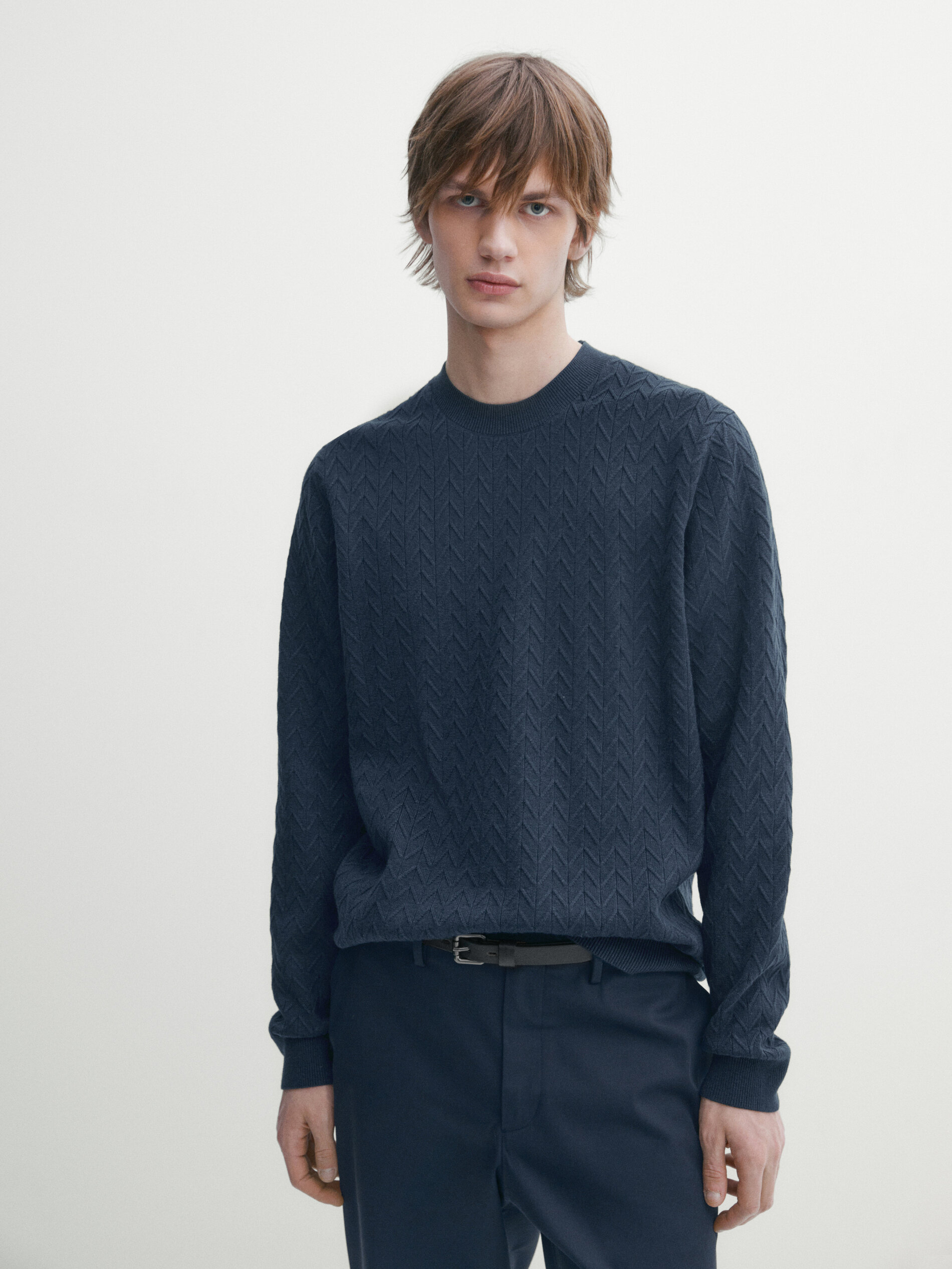 Sweater top crew neck