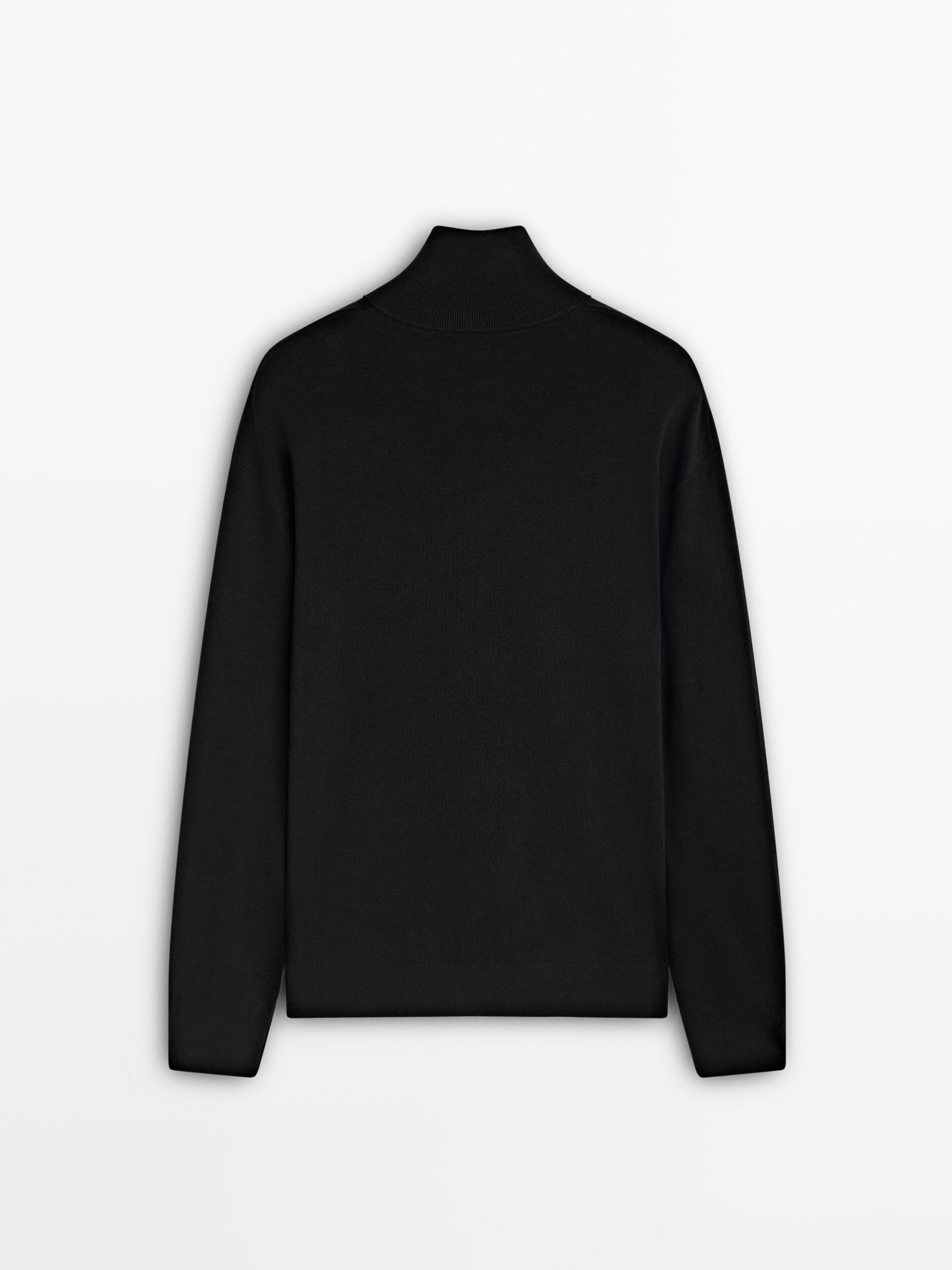 Milano knit cardigan with a mock neck and zip