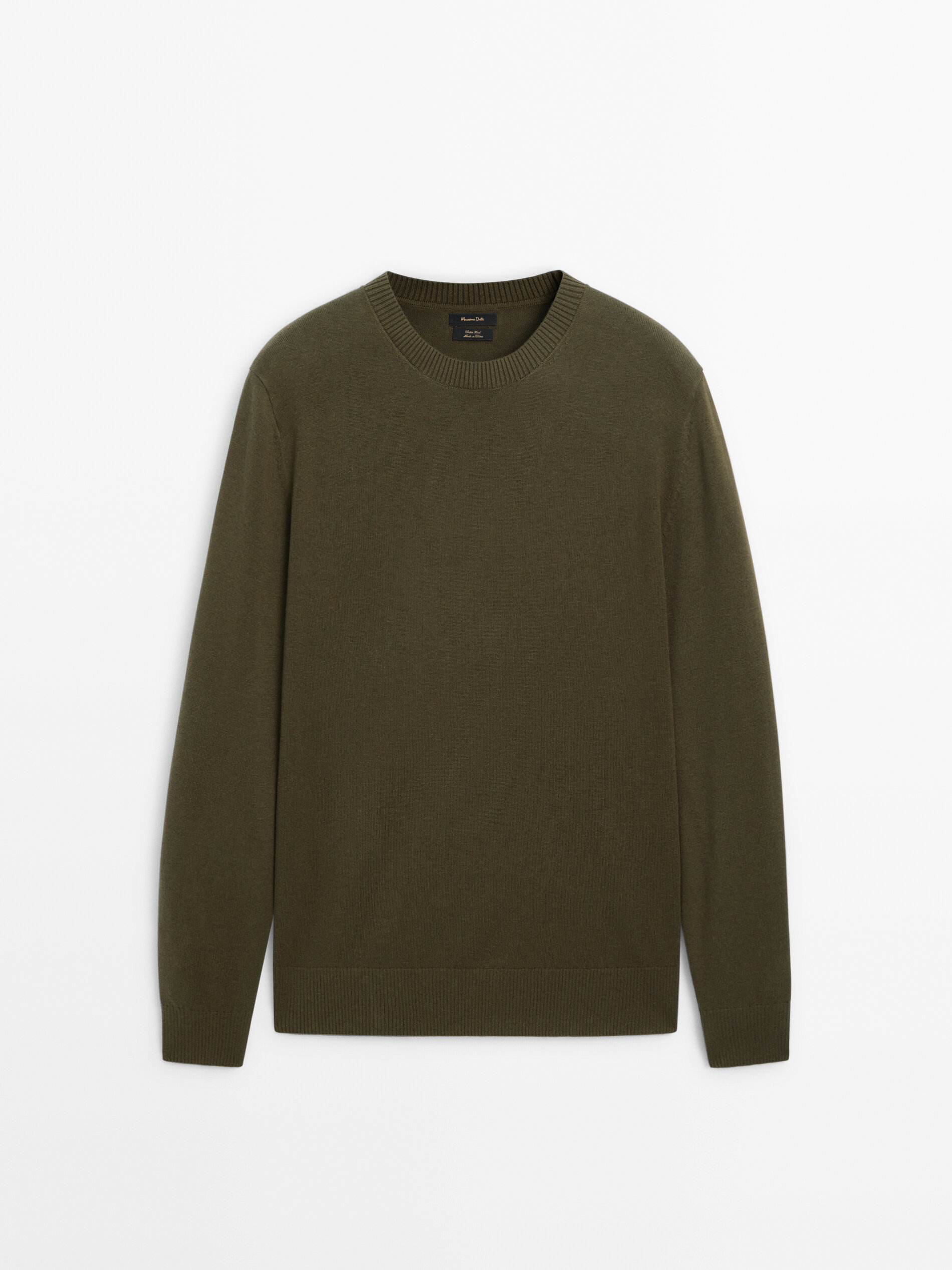 Bottle green online crew neck jumper