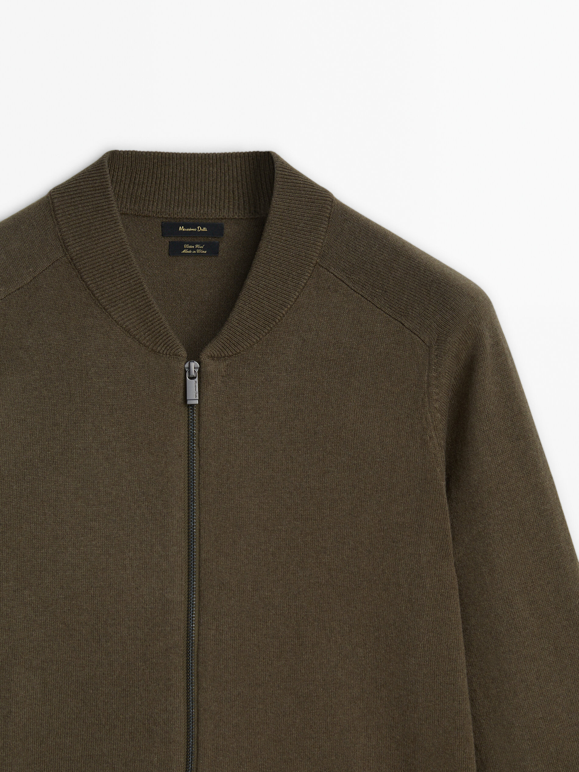 Cotton zip sales up cardigan