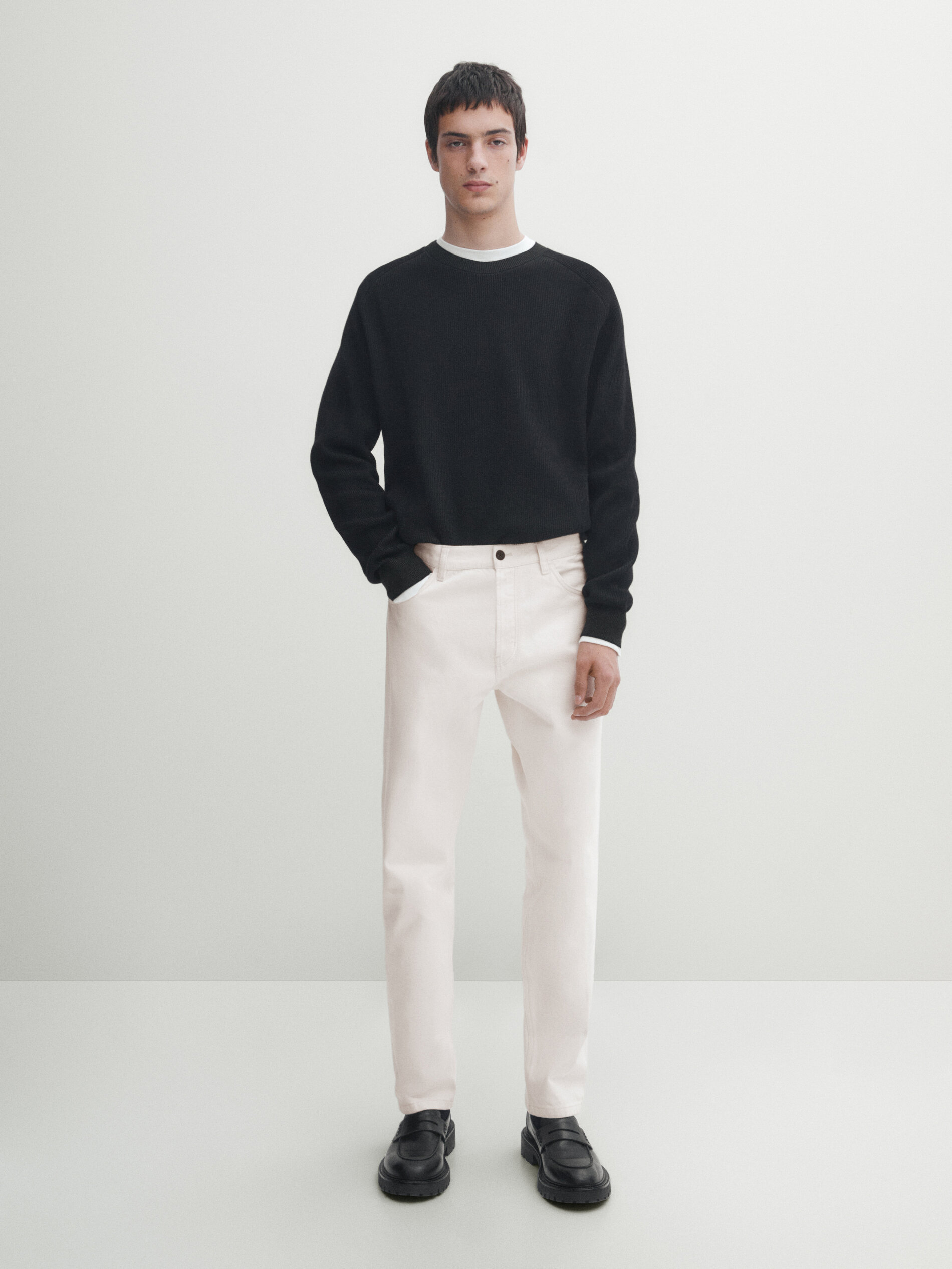 Massimo dutti clearance white sweater