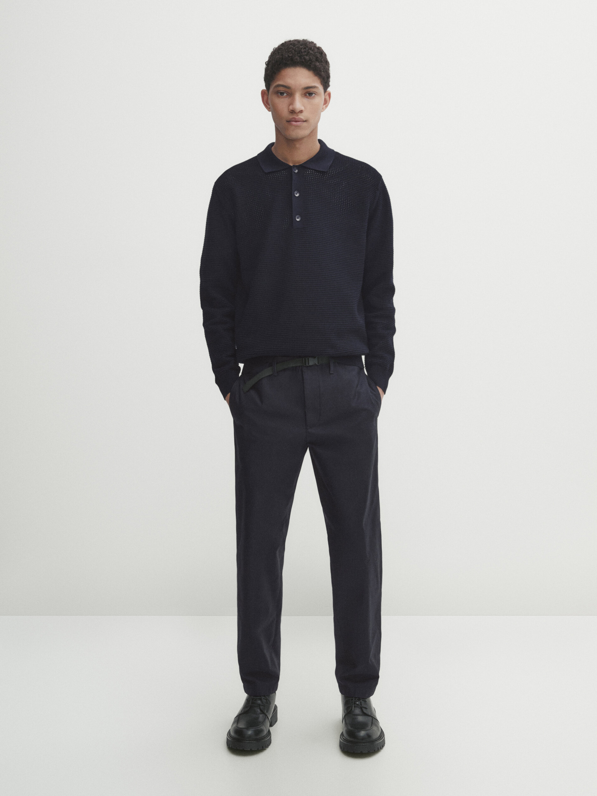 Navy sweater black jeans sales