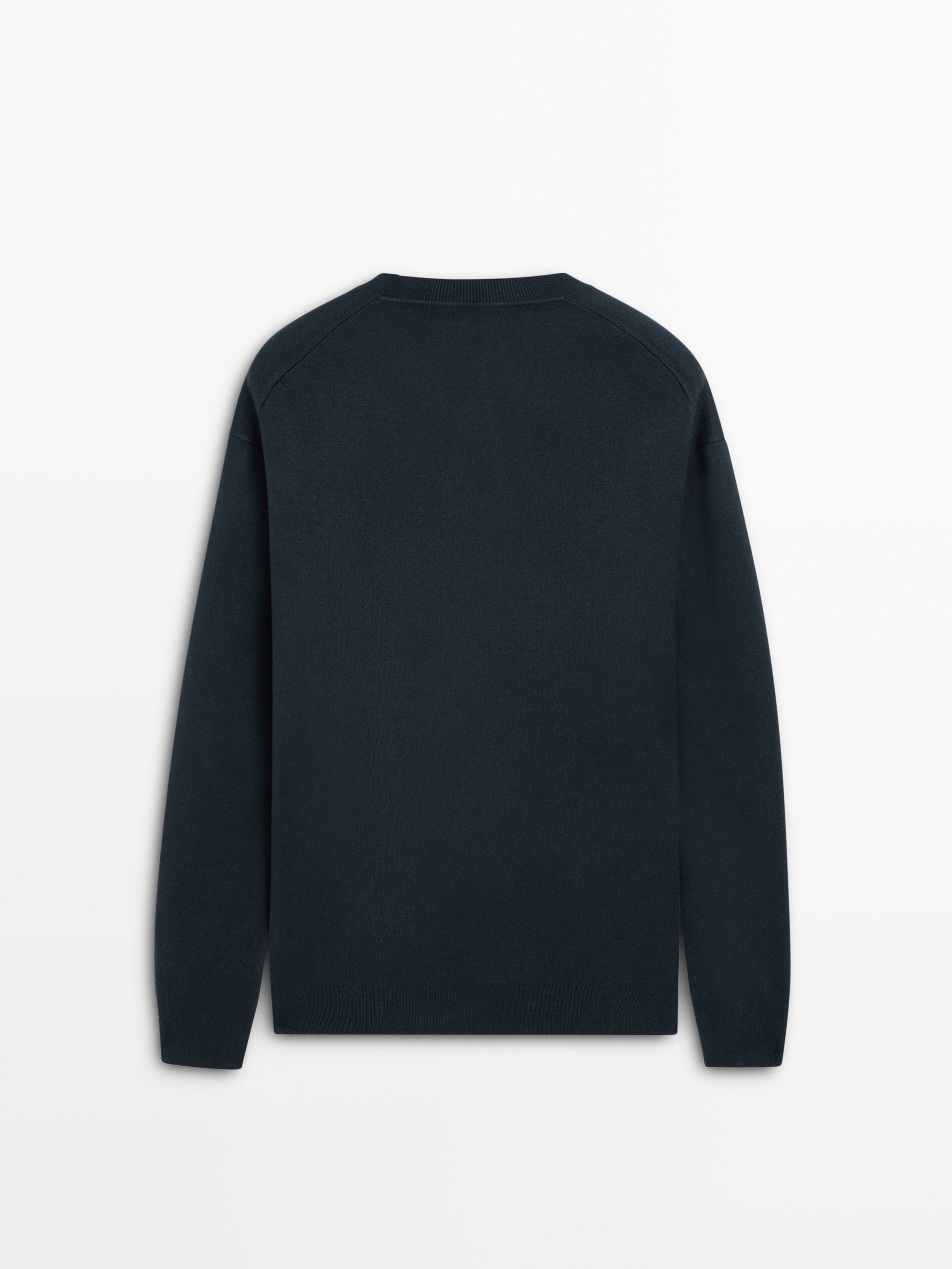 Jacquard knit sweater crew neck